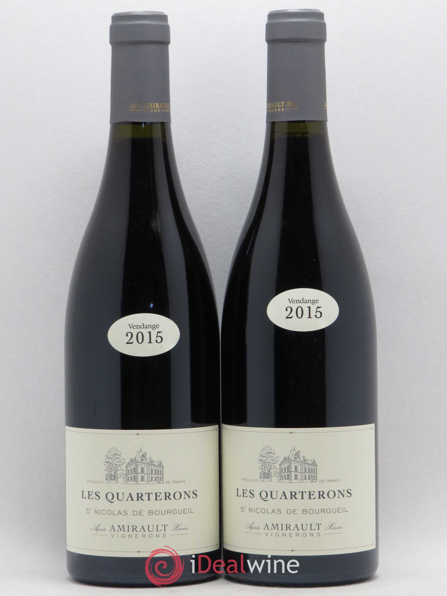 Saint-Nicolas de Bourgueil Les Quarterons Agnès et Xavier Amirault 2015 - Lot de 2 bouteilles - 0
