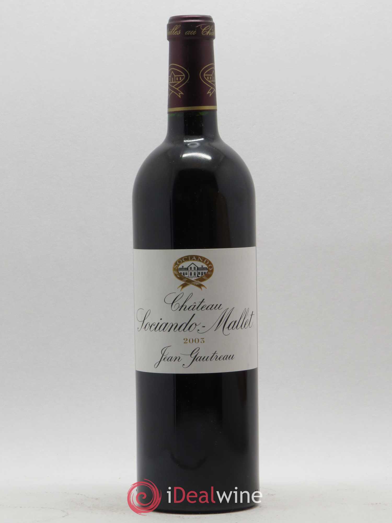 Château Sociando Mallet 2003 - Lot de 1 bouteille - 0