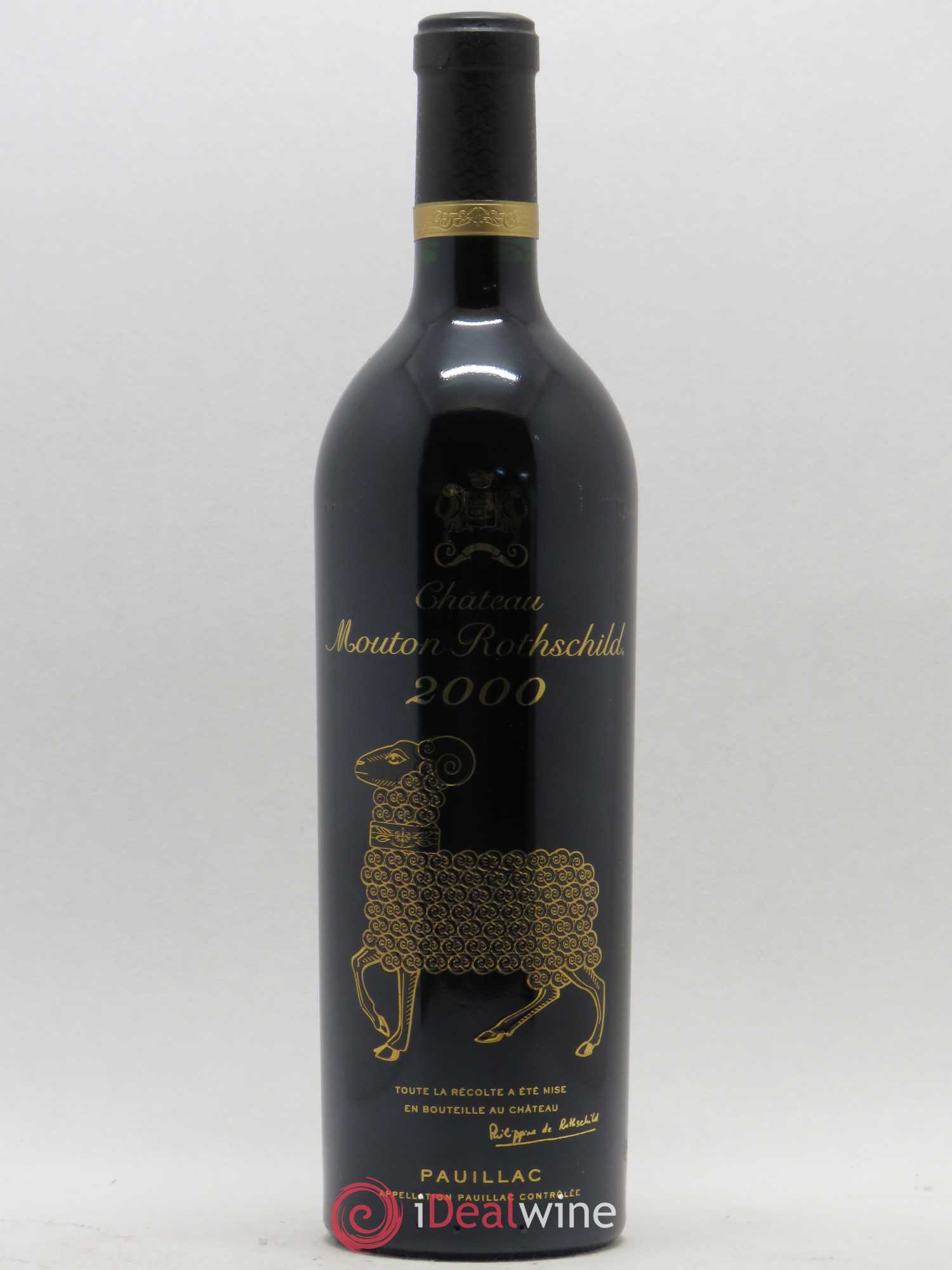 Château Mouton Rothschild 1er Grand Cru Classé 2000 - Lot de 1 bouteille - 0