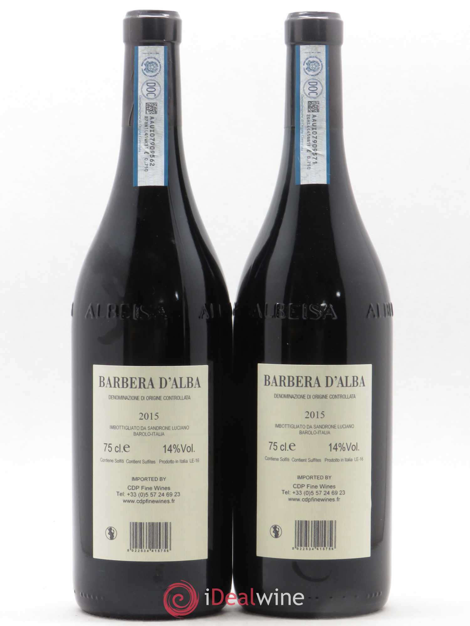Barbera d'Alba DOC Luciano Sandrone 2015 - Lot de 2 bouteilles - 1