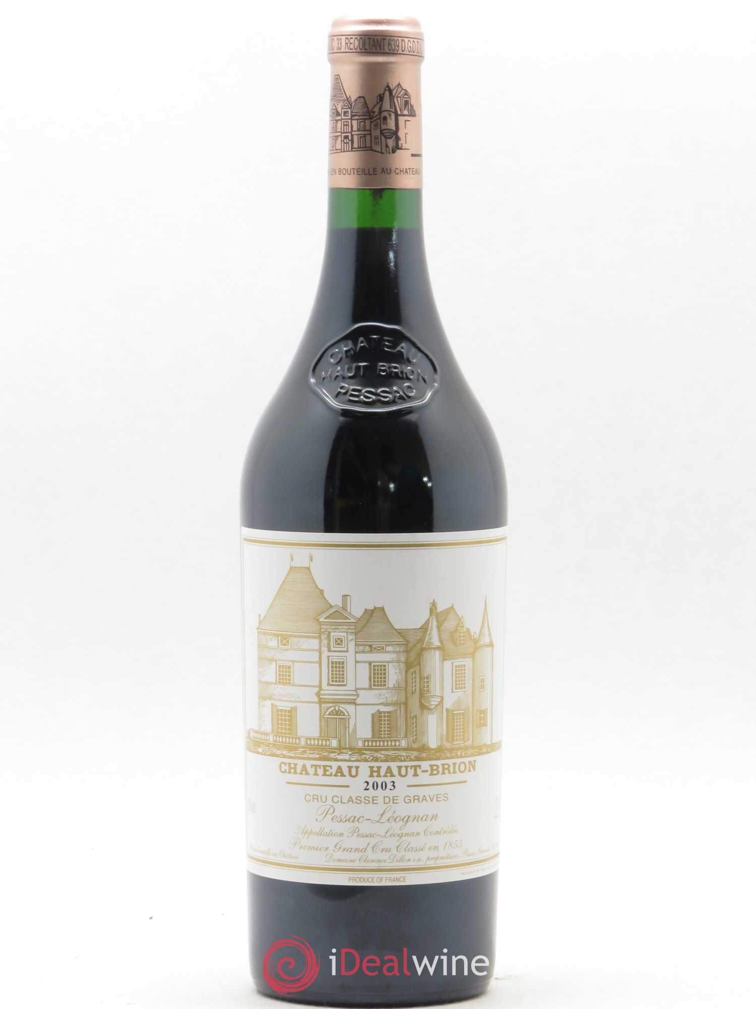 Château Haut Brion 1er Grand Cru Classé 2003 - Lot de 1 bouteille - 0