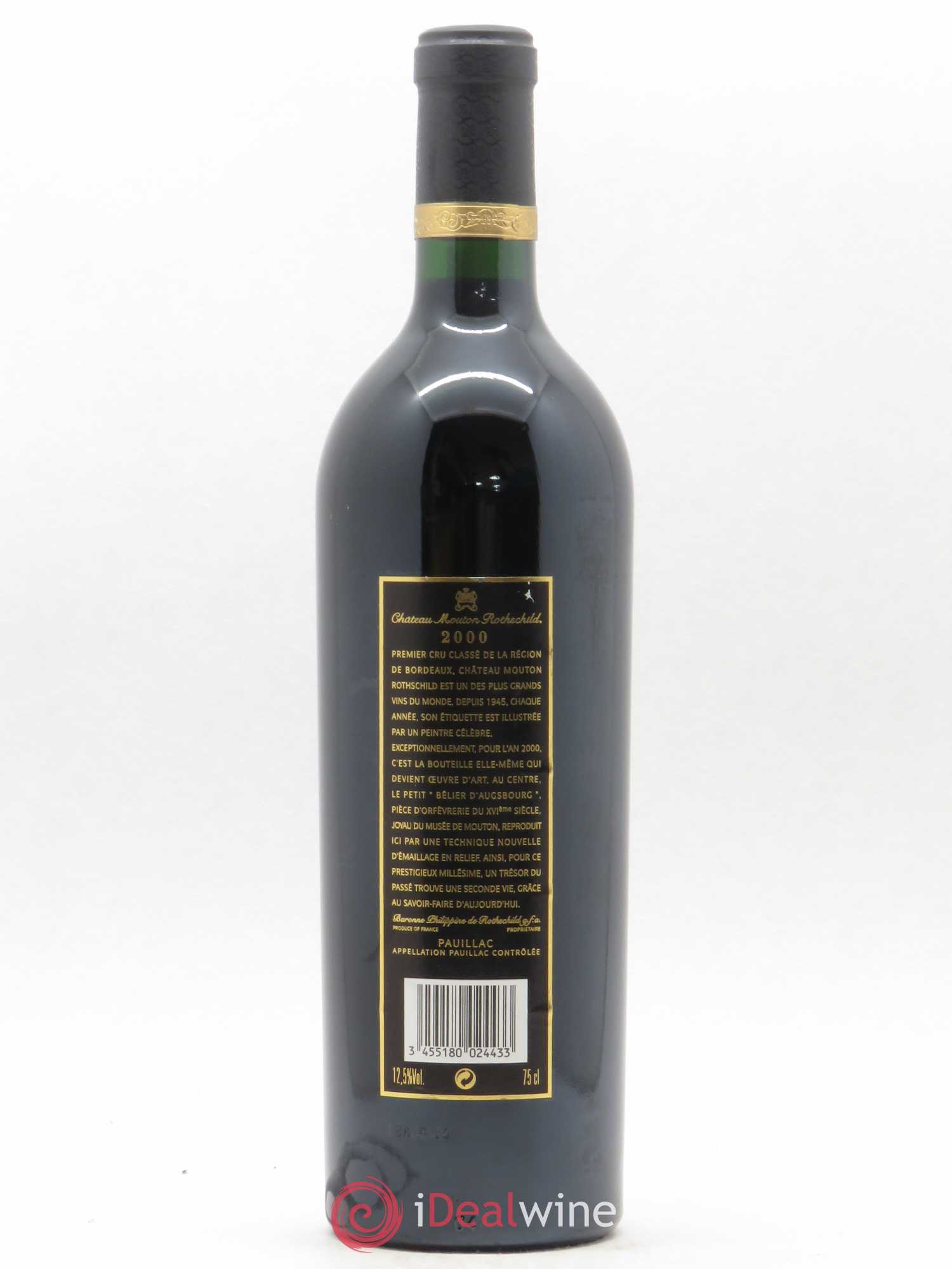 Château Mouton Rothschild 1er Grand Cru Classé 2000 - Lot de 1 bouteille - 1