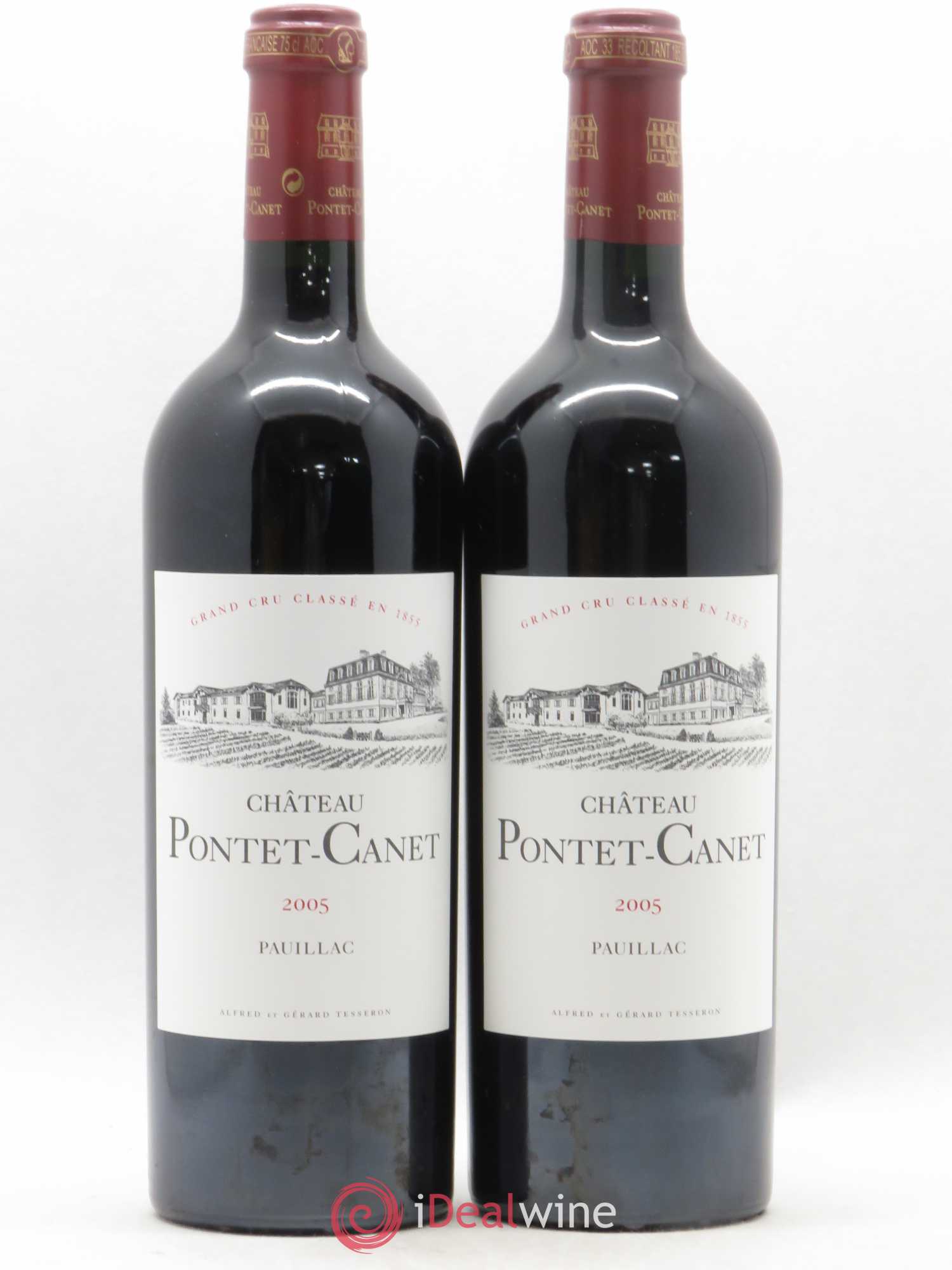 Château Pontet Canet 5ème Grand Cru Classé 2005 - Lot de 2 bouteilles - 0