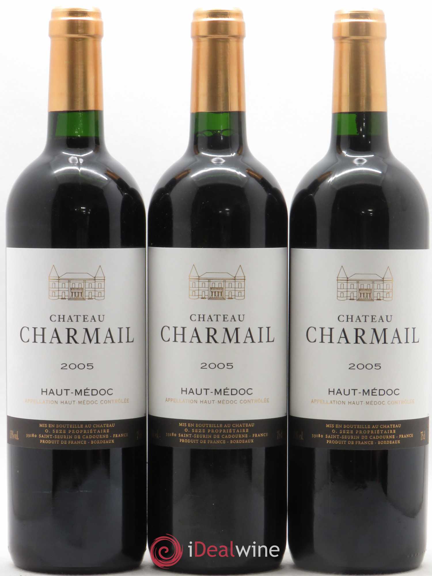 Château Charmail Cru Bourgeois 2005 - Lot de 3 bouteilles - 0