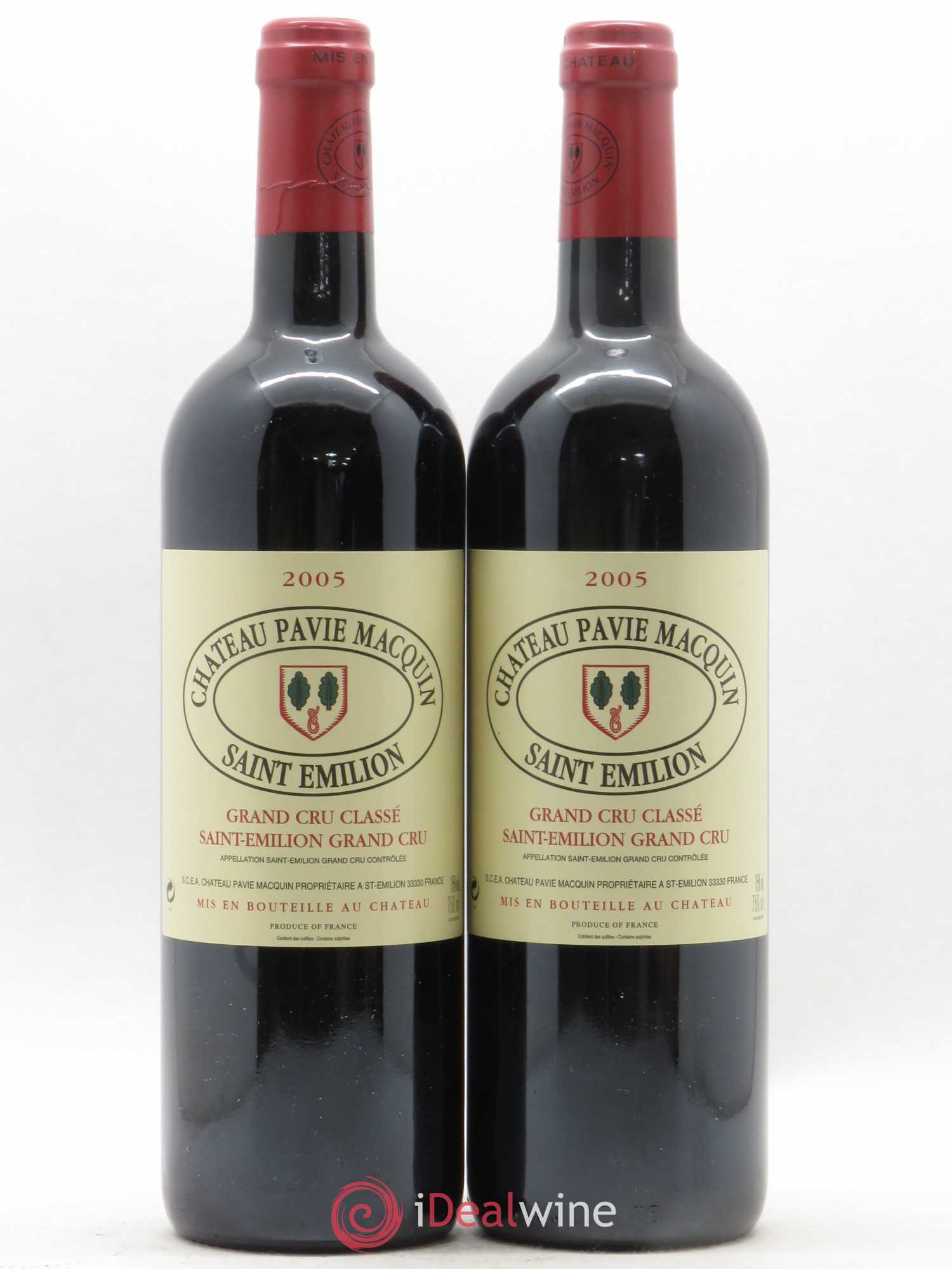 Château Pavie Macquin 1er Grand Cru Classé B 2005 - Lot de 2 bouteilles - 0