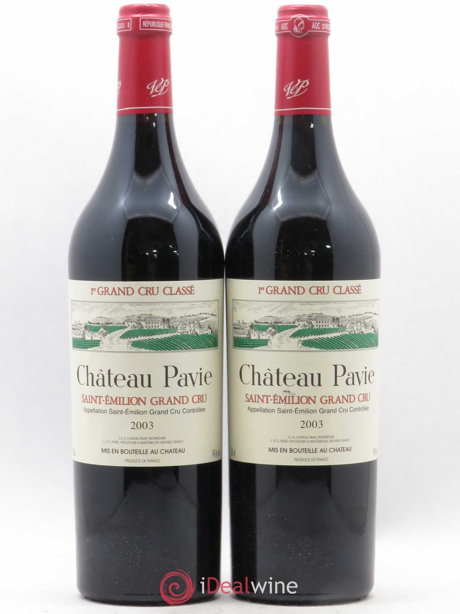 Château Pavie 1er Grand Cru Classé A 2003 - Lot de 2 bouteilles - 0