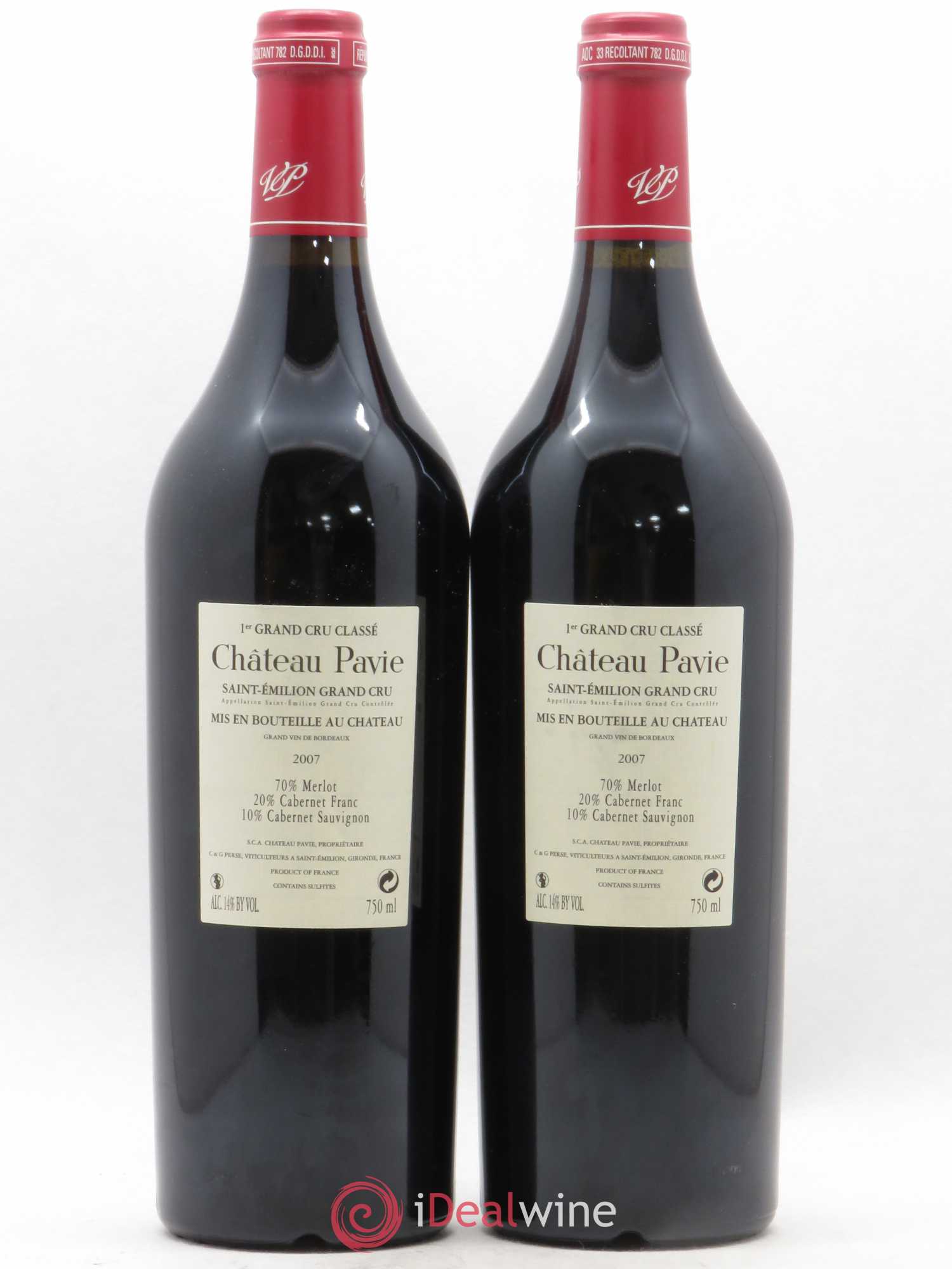 Château Pavie 1er Grand Cru Classé A 2007 - Lot de 2 bouteilles - 1