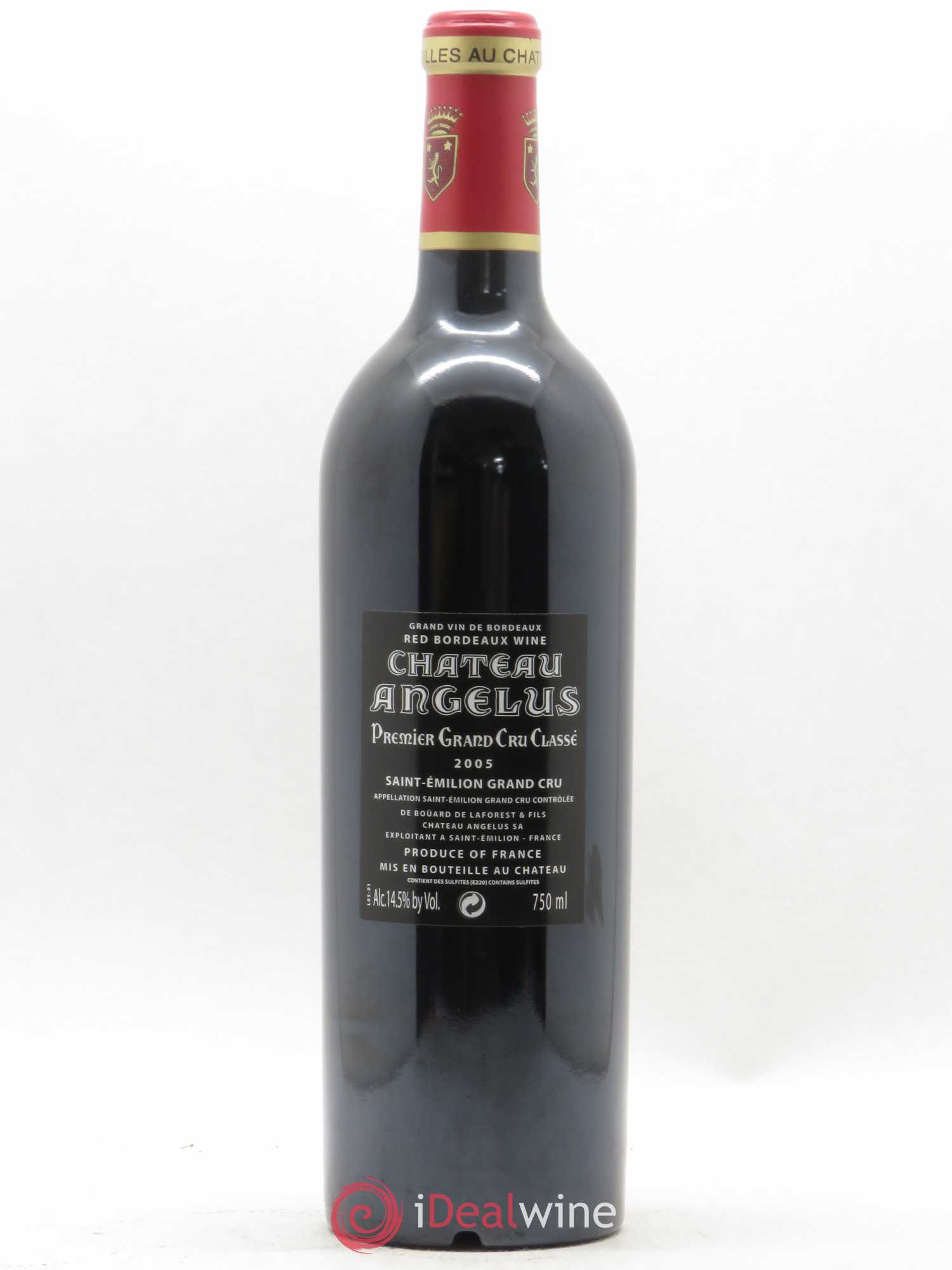 Château Angélus 1er Grand Cru Classé A 2005 - Lot de 1 bouteille - 1