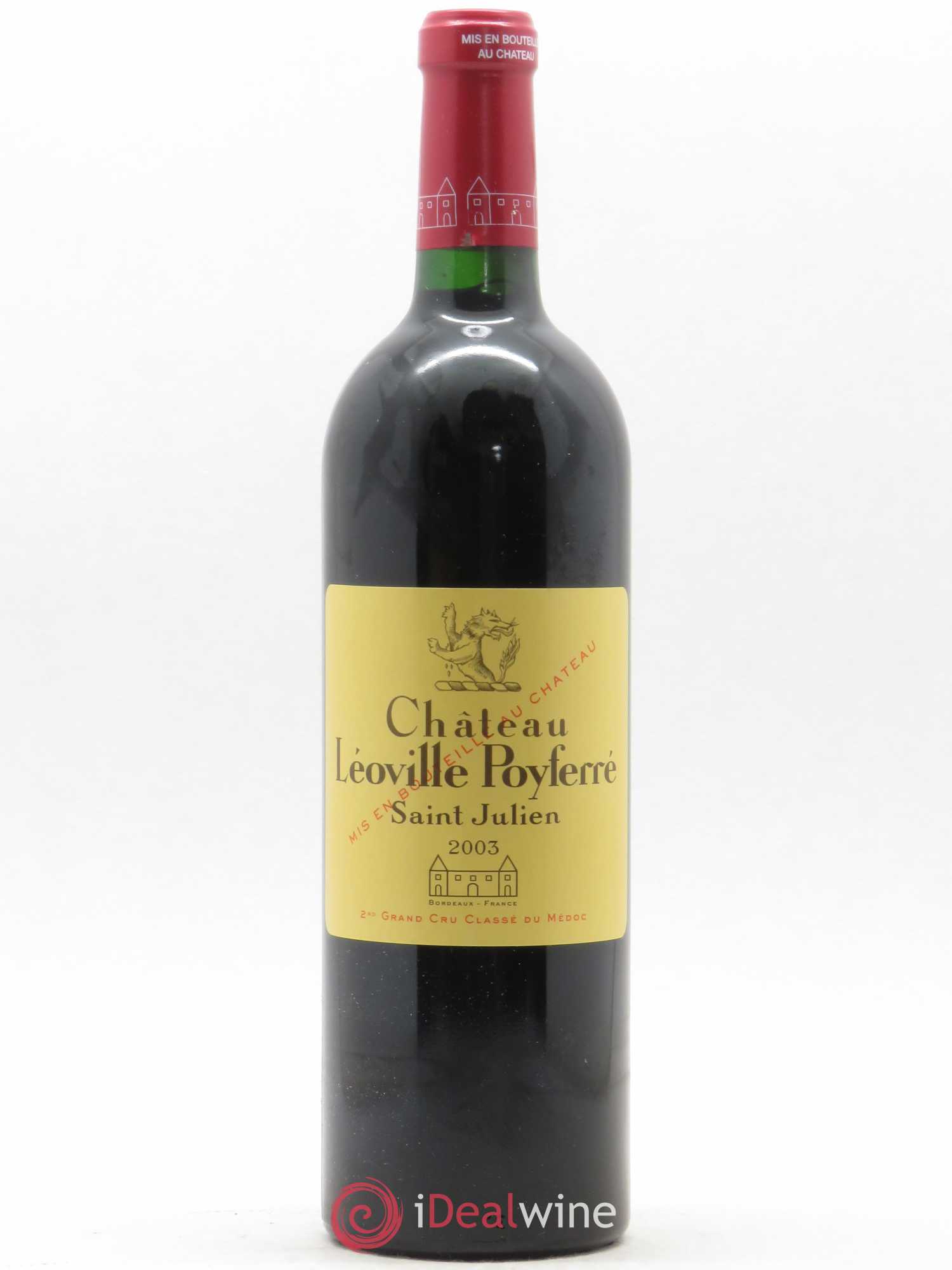 Château Léoville Poyferré 2ème Grand Cru Classé 2003 - Lot de 1 bouteille - 0