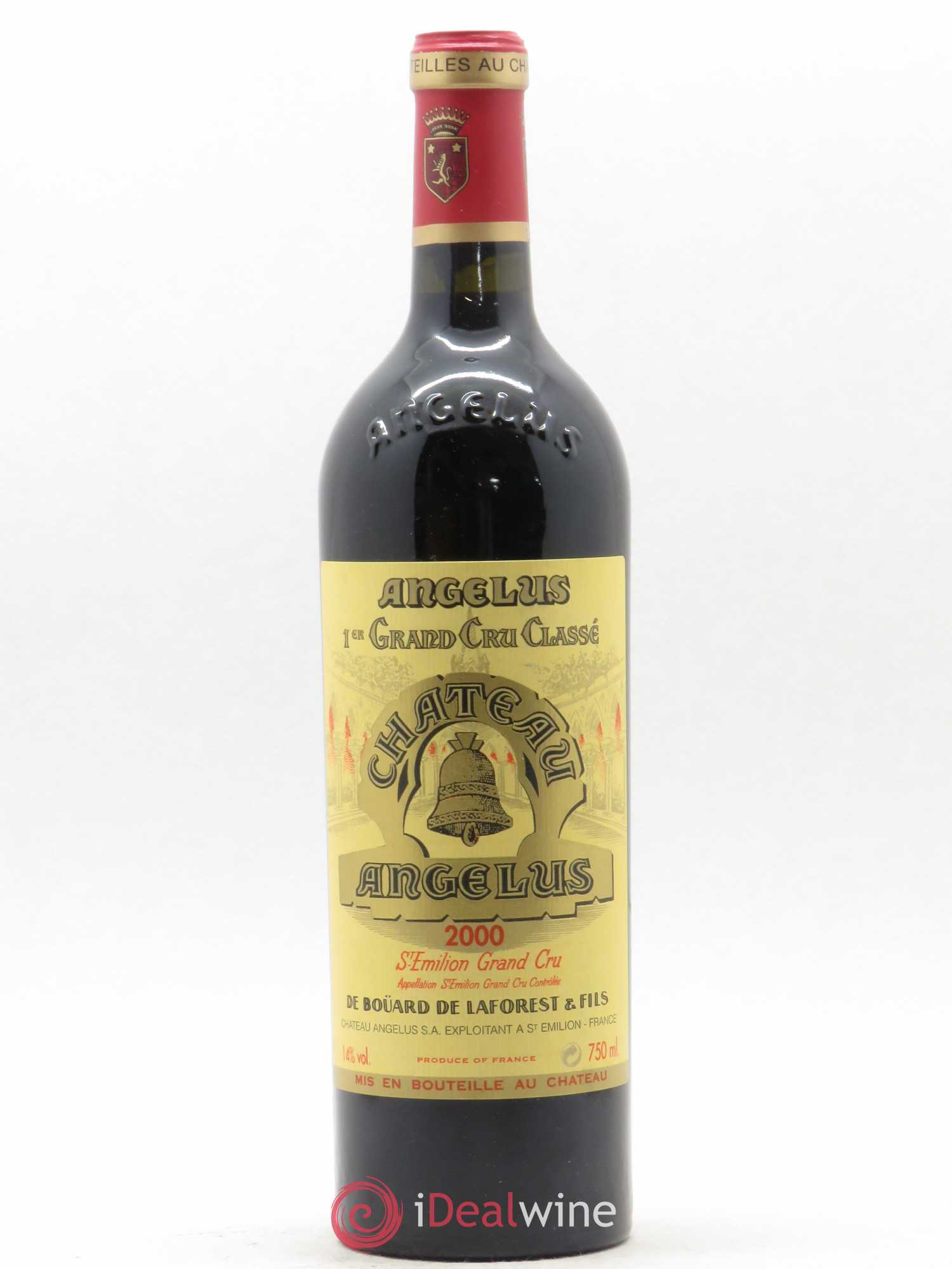 Château Angélus 1er Grand Cru Classé A 2000 - Lot de 1 bouteille - 0