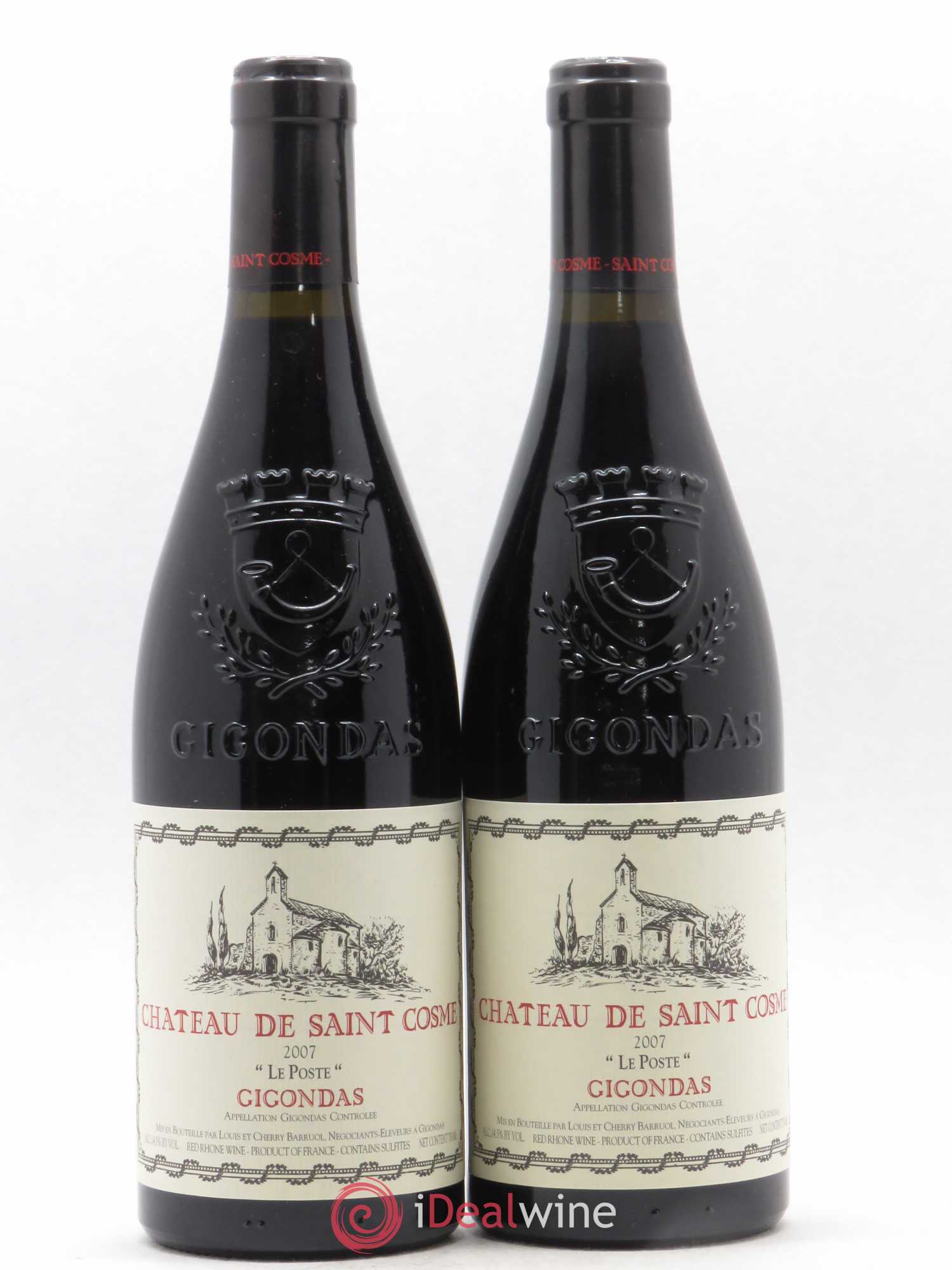 Gigondas Le Poste Saint Cosme 2007 - Lot de 2 bouteilles - 0
