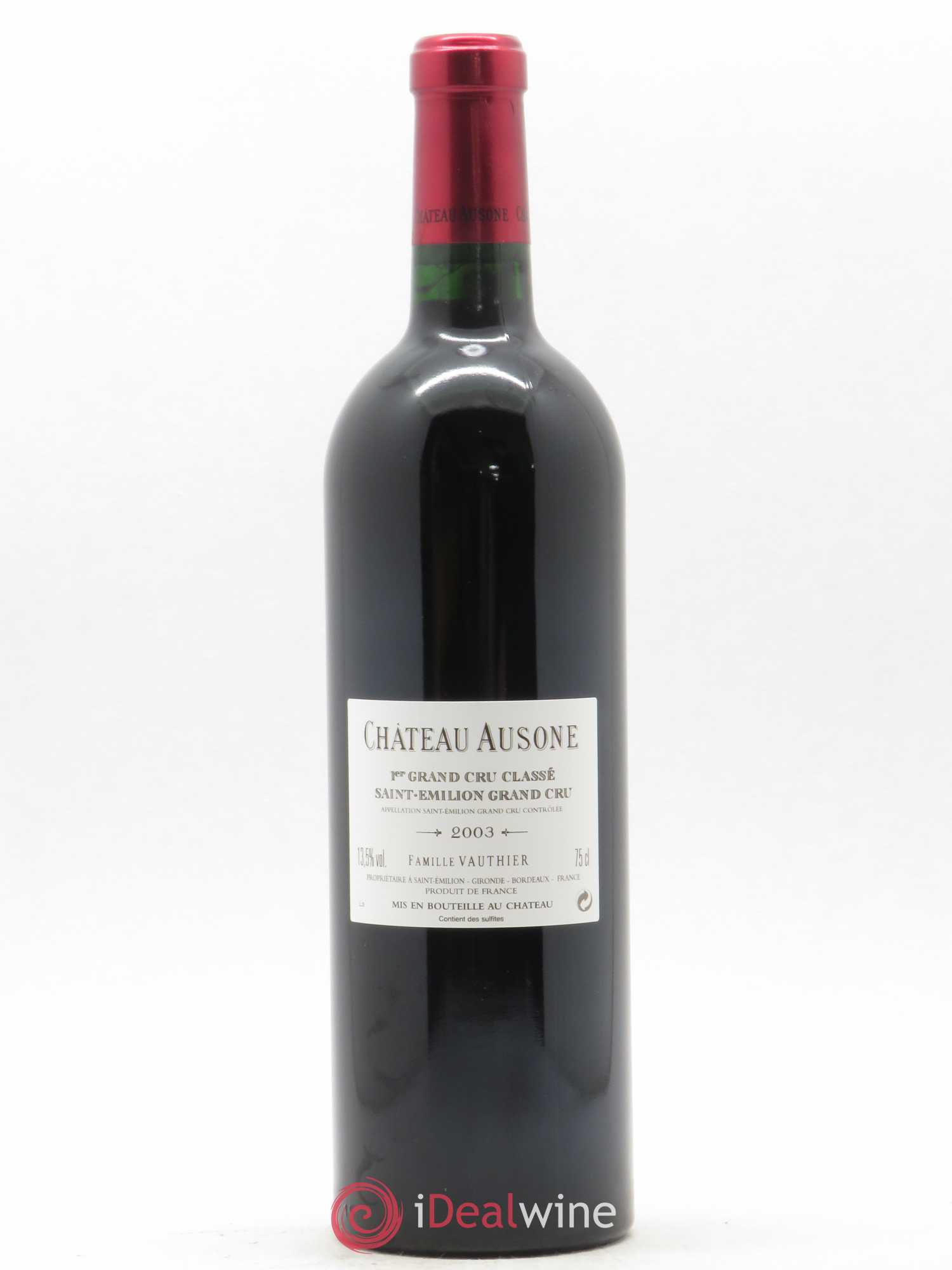 Château Ausone 1er Grand Cru Classé A 2003 - Lot de 1 bouteille - 1