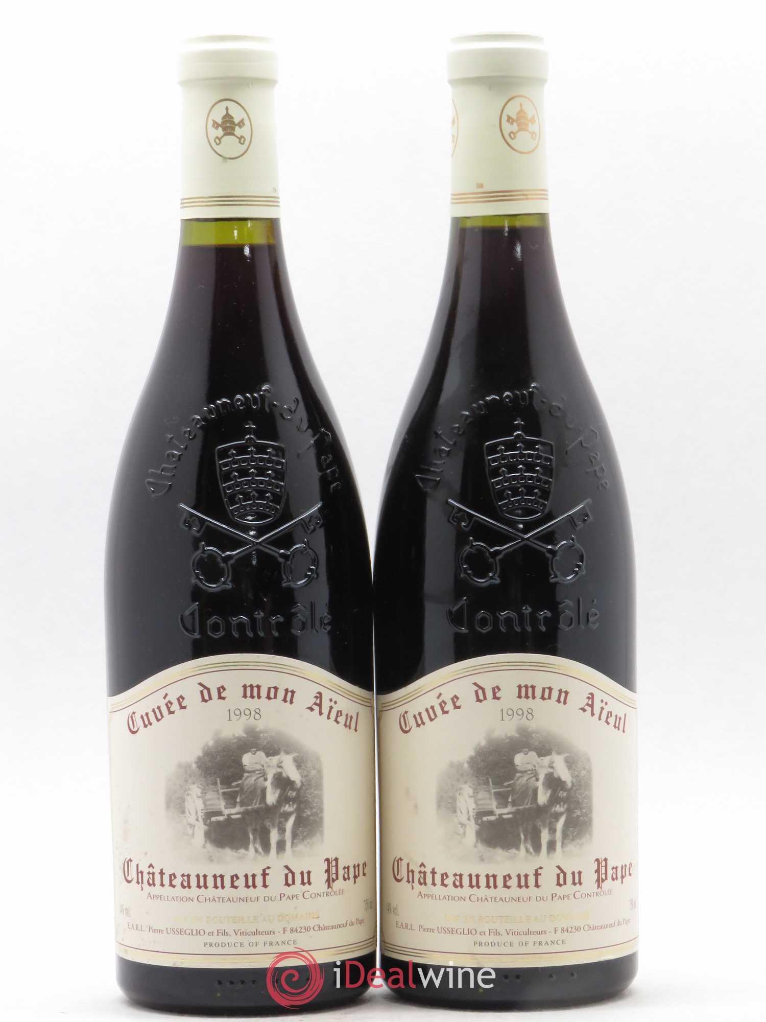 Châteauneuf-du-Pape Cuvée de mon Aïeul Pierre Usseglio & Fils 1998 - Lot de 2 bouteilles - 0