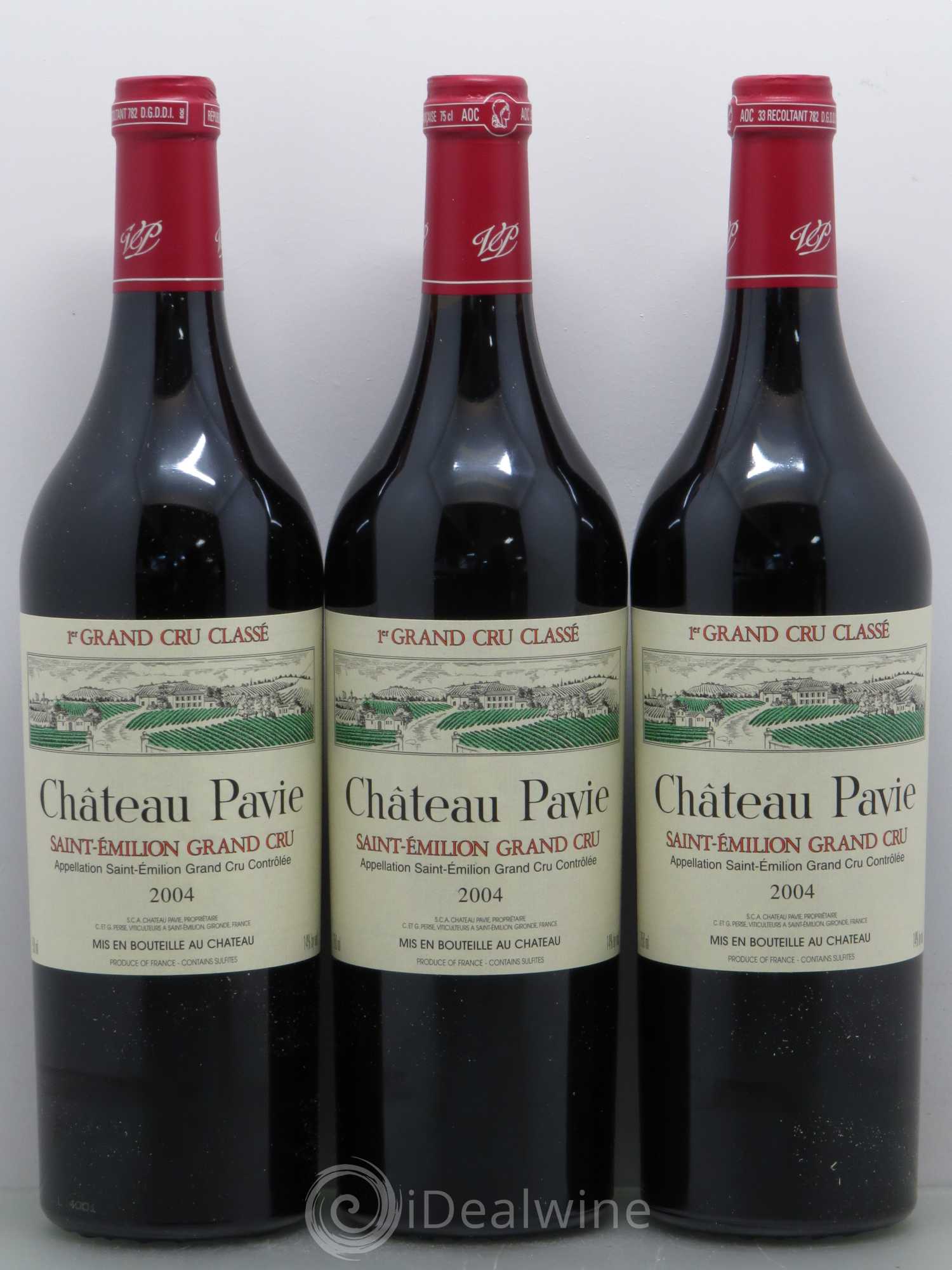 Château Pavie 1er Grand Cru Classé A 2004 - Lot de 3 bouteilles - 0
