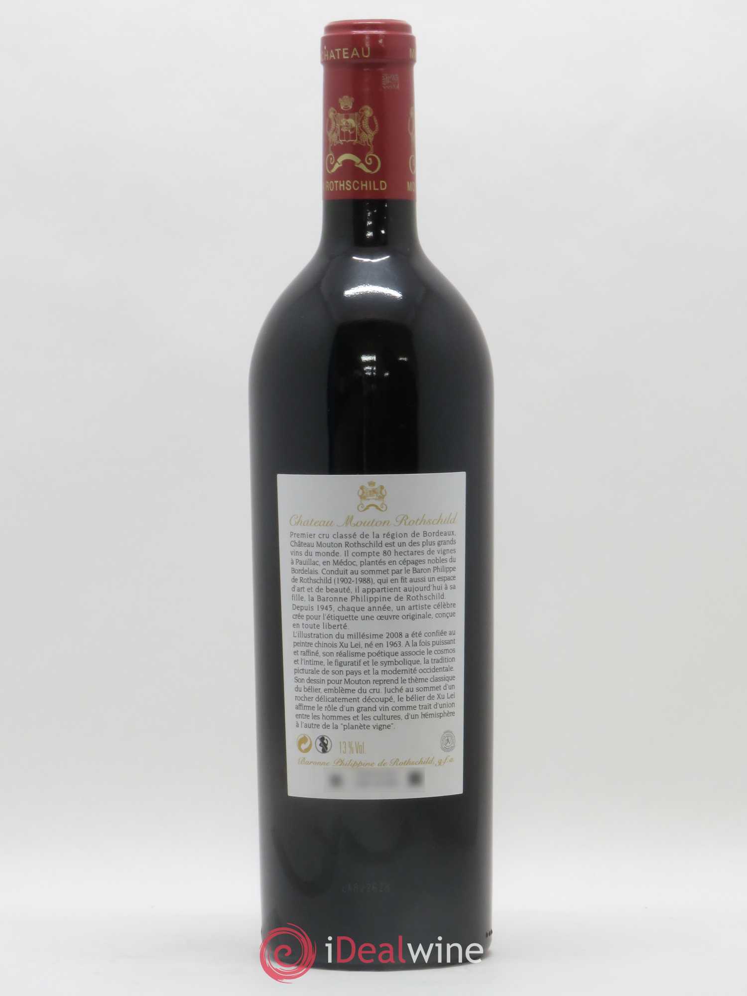 Château Mouton Rothschild 1er Grand Cru Classé 2008 - Lot de 1 bouteille - 1