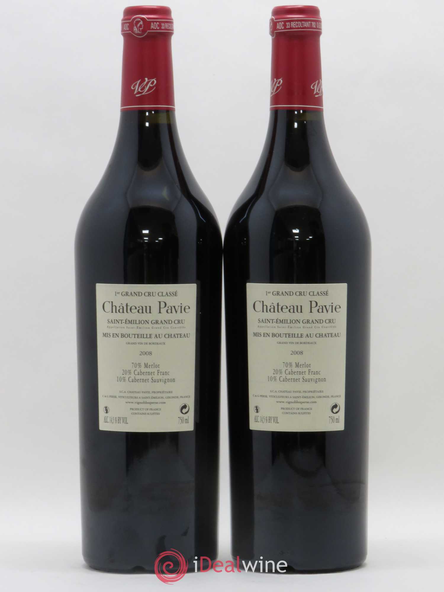 Château Pavie 1er Grand Cru Classé A 2008 - Lot de 2 bouteilles - 1