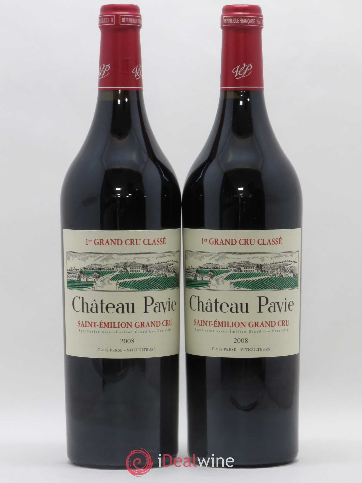 Château Pavie 1er Grand Cru Classé A 2008 - Lot de 2 bouteilles - 0