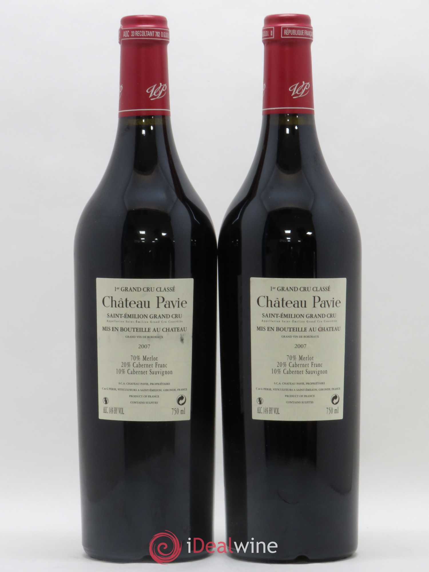 Château Pavie 1er Grand Cru Classé A 2007 - Lot de 2 bouteilles - 1
