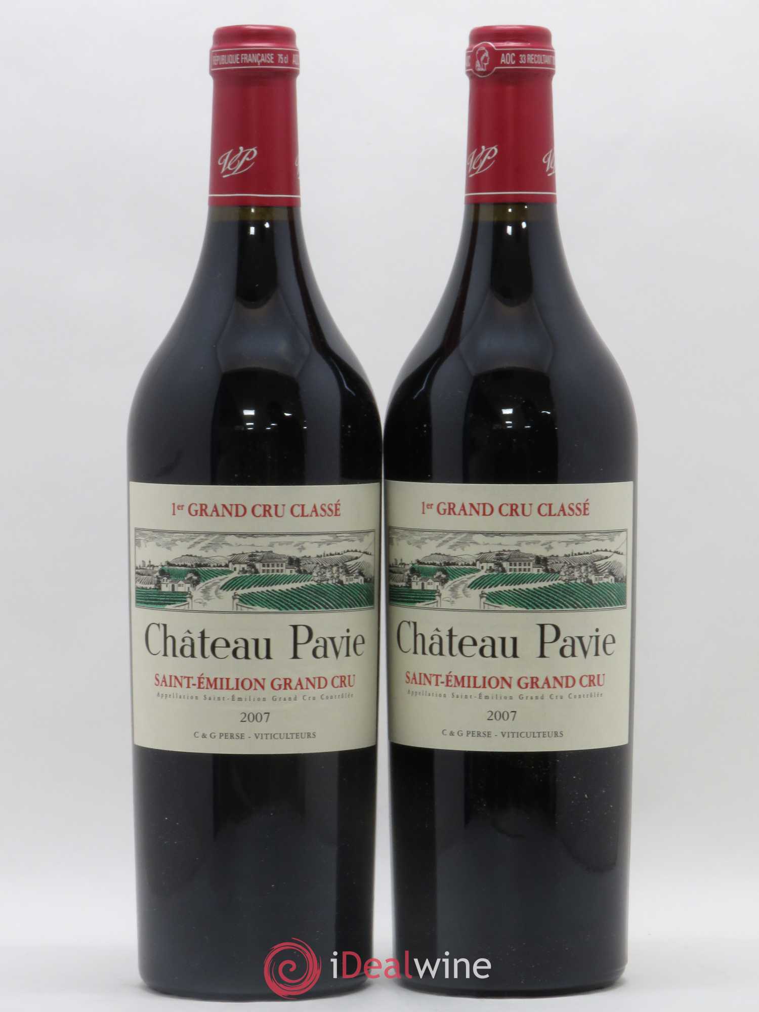 Château Pavie 1er Grand Cru Classé A 2007 - Lot de 2 bouteilles - 0