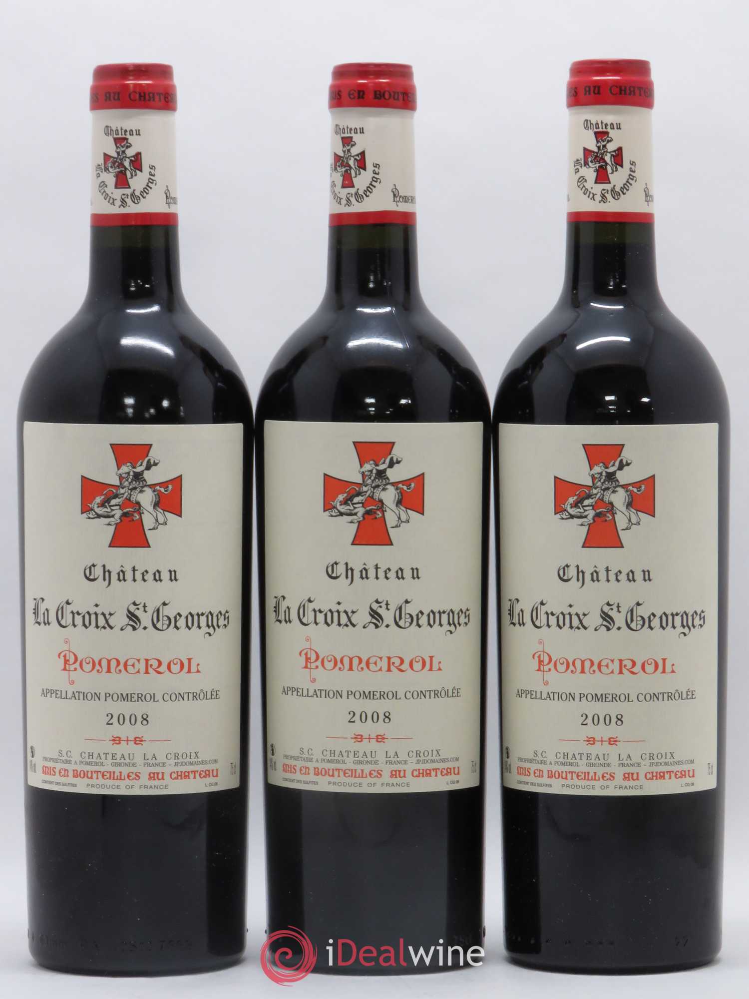 Château la Croix Saint-Georges 2008 - Lot de 3 bouteilles - 0
