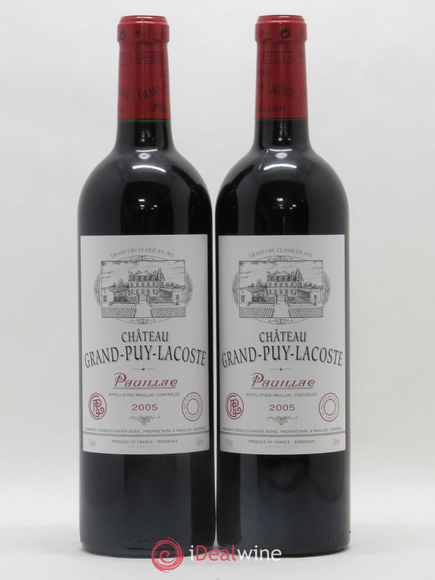 Château Grand Puy Lacoste 5ème Grand Cru Classé 2005 - Lot de 2 bouteilles - 0