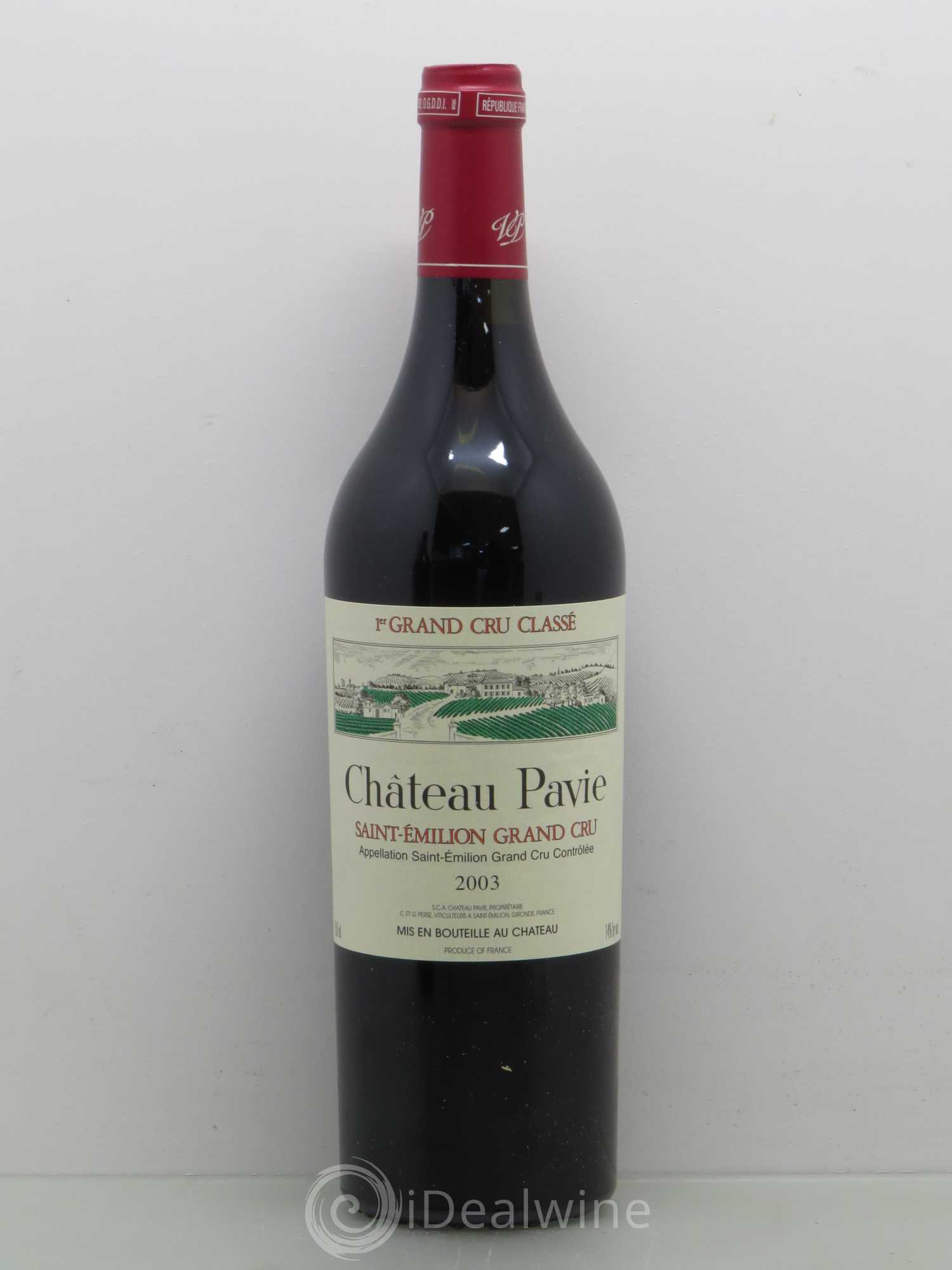 Château Pavie 1er Grand Cru Classé A 2003 - Lot de 1 bouteille - 0