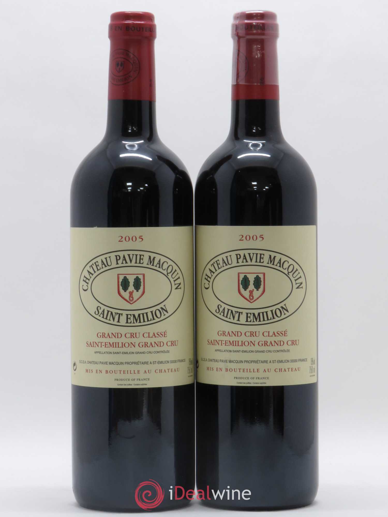 Château Pavie Macquin 1er Grand Cru Classé B 2005 - Lot de 2 bouteilles - 0