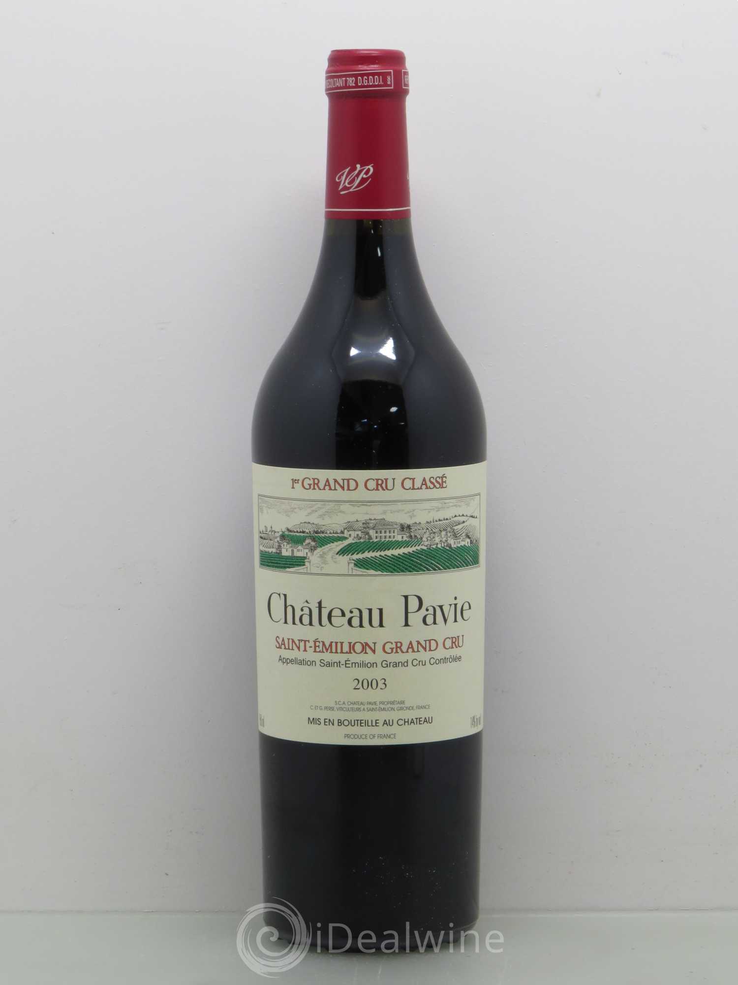 Château Pavie 1er Grand Cru Classé A 2003 - Lot de 1 bouteille - 0