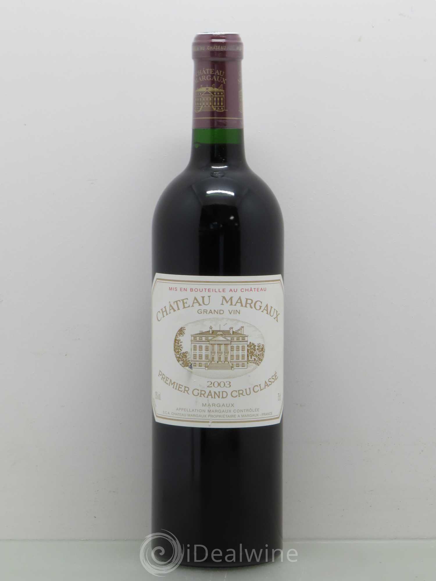 Château Margaux 1er Grand Cru Classé 2003 - Lot de 1 bouteille - 0