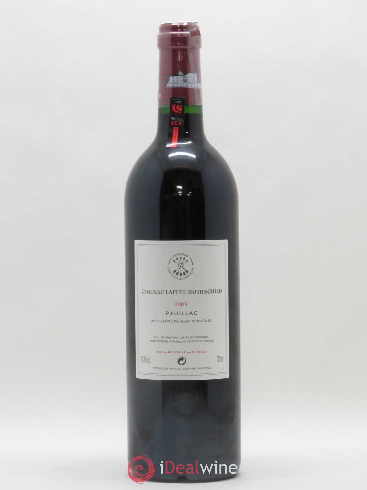 Château Lafite Rothschild 1er Grand Cru Classé 2003 - Lot de 1 bouteille - 1
