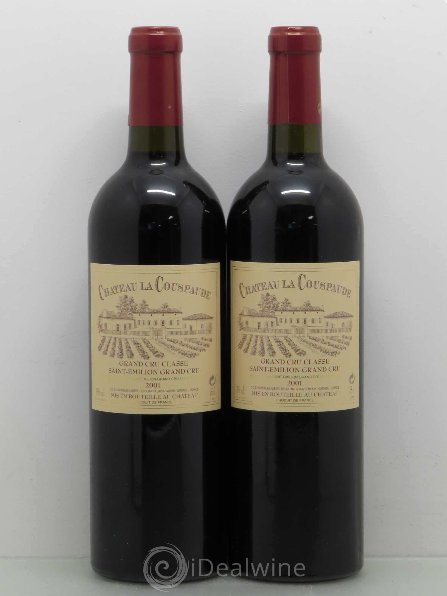 Château la Couspaude Grand Cru Classé 2001 - Lot de 2 bouteilles - 0