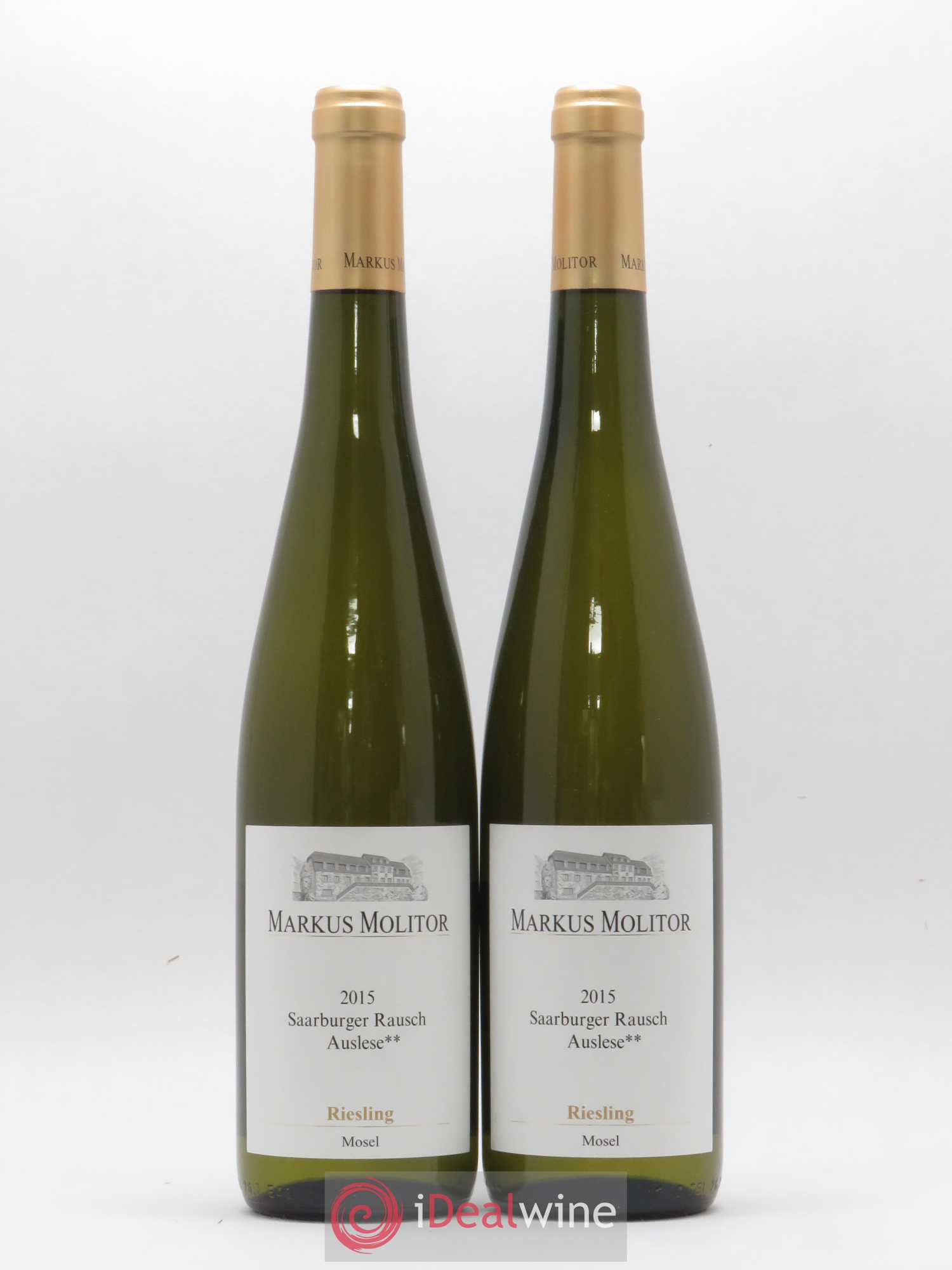 Allemagne Mosel-Saar Riesling Auslese Saarburger Rausch Markus Molitor 2015 - Lot de 2 bouteilles - 0
