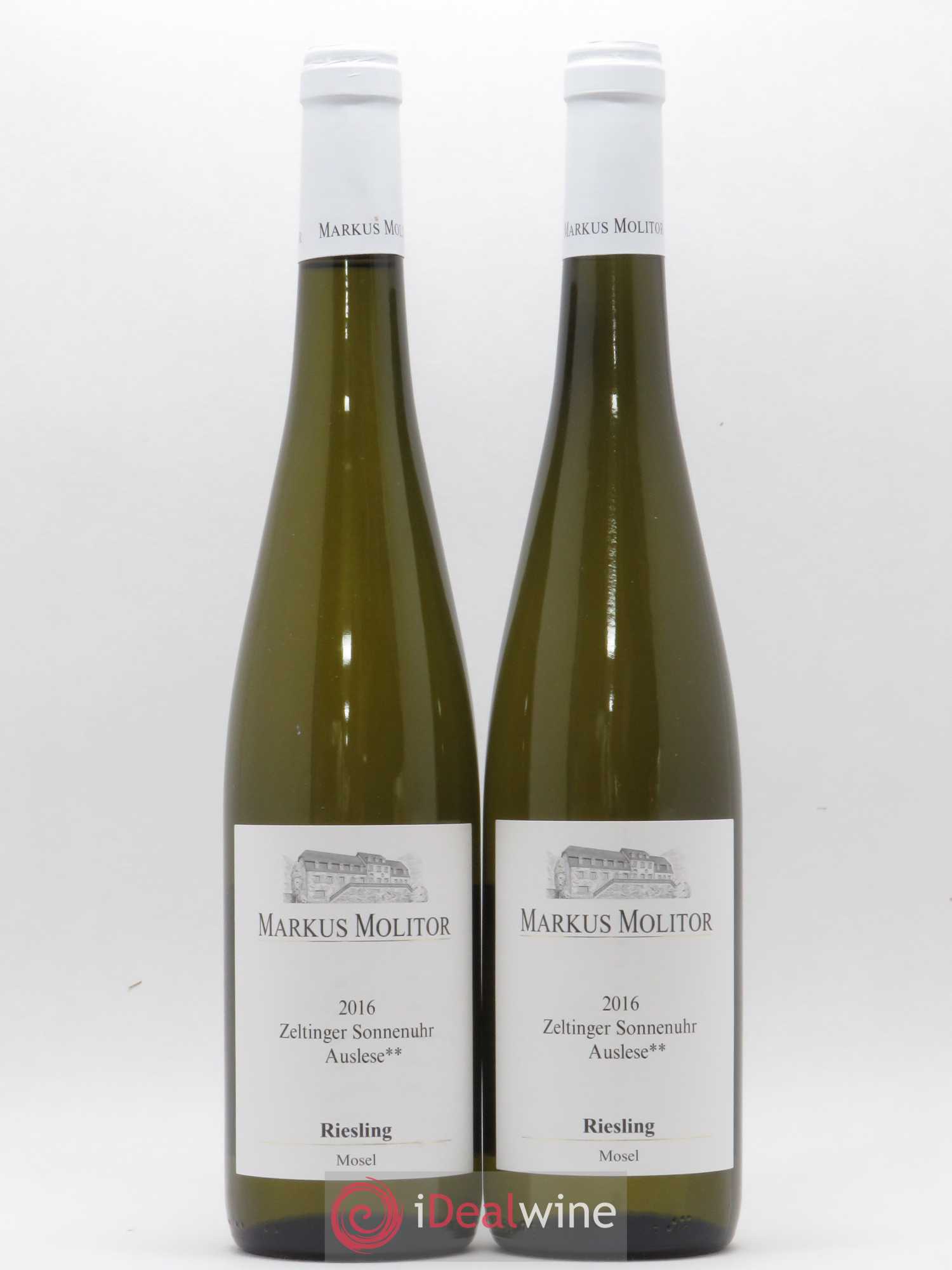 Allemagne Mosel-Saar Markus Molitor Riesling Auslese Zeltinger Sonnenuhr 2016 - Posten von 2 Flaschen - 0