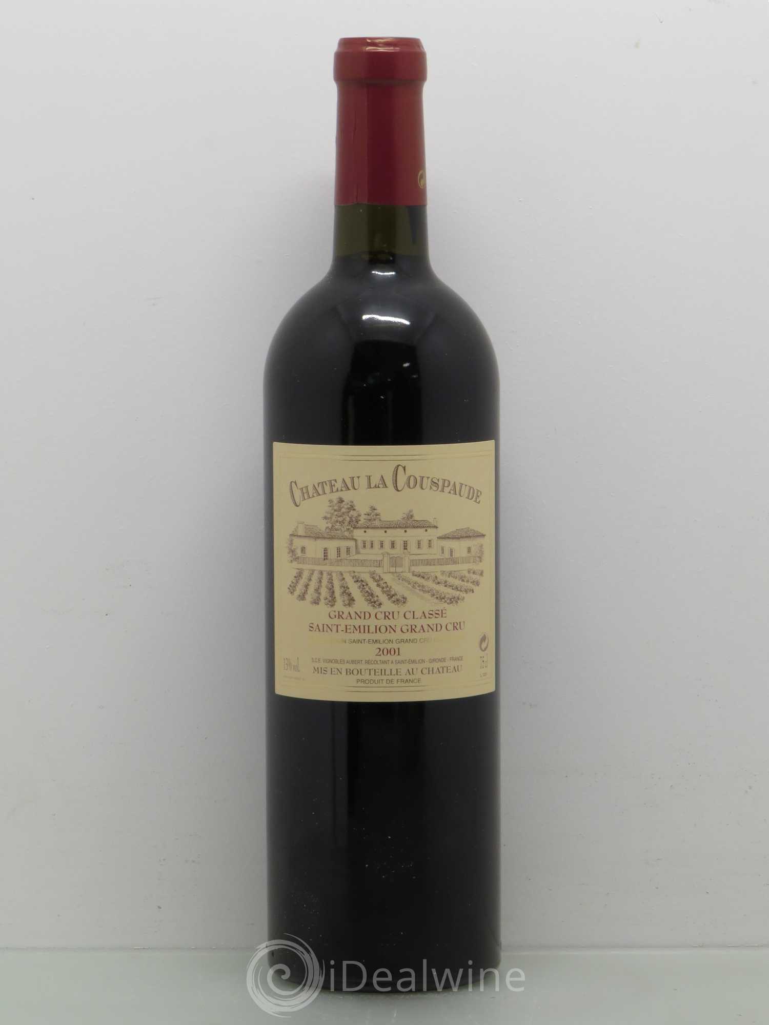 Château la Couspaude Grand Cru Classé 2001 - Lot de 1 bouteille - 0