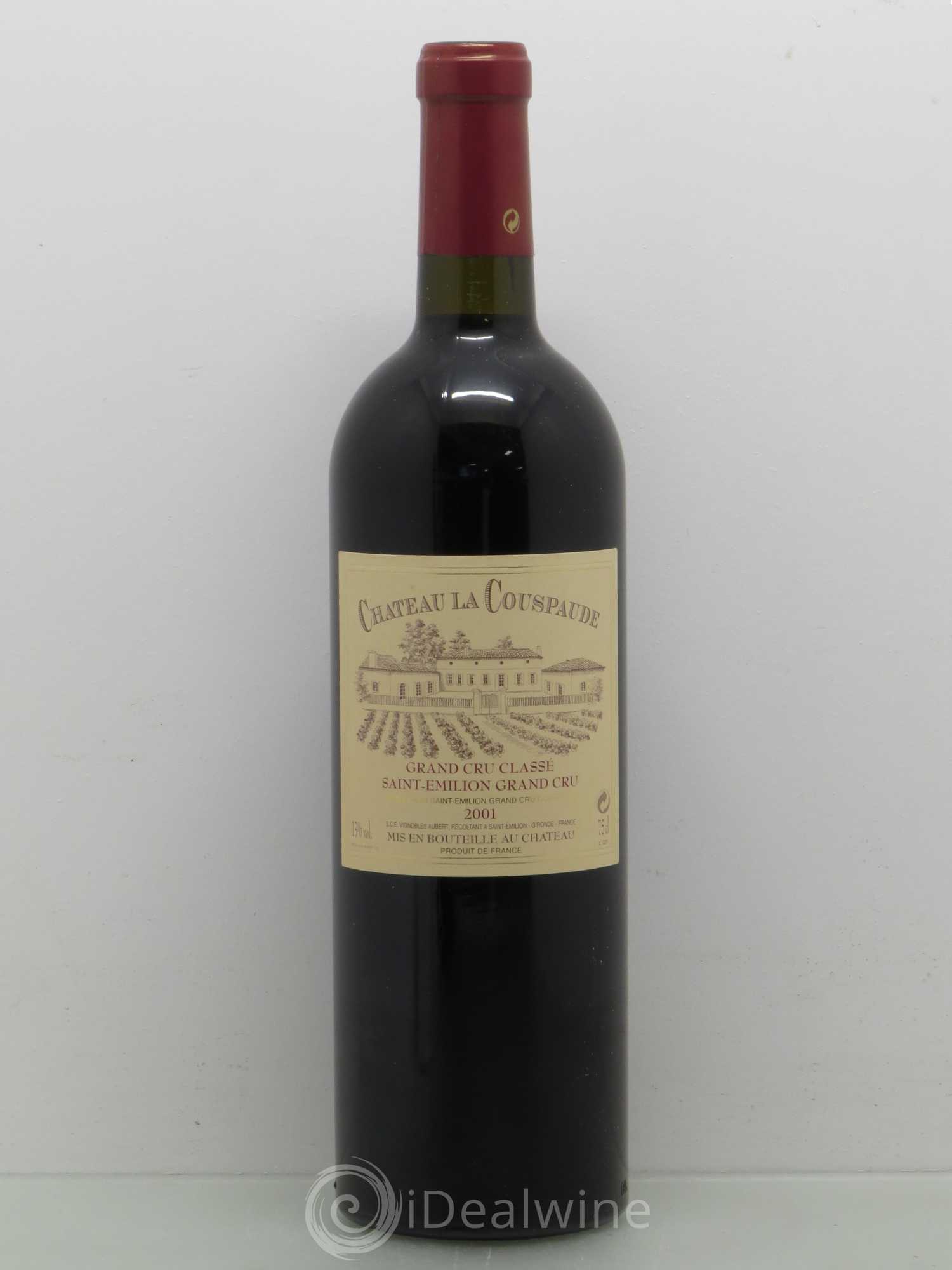 Château la Couspaude Grand Cru Classé 2001 - Lot de 1 bouteille - 0