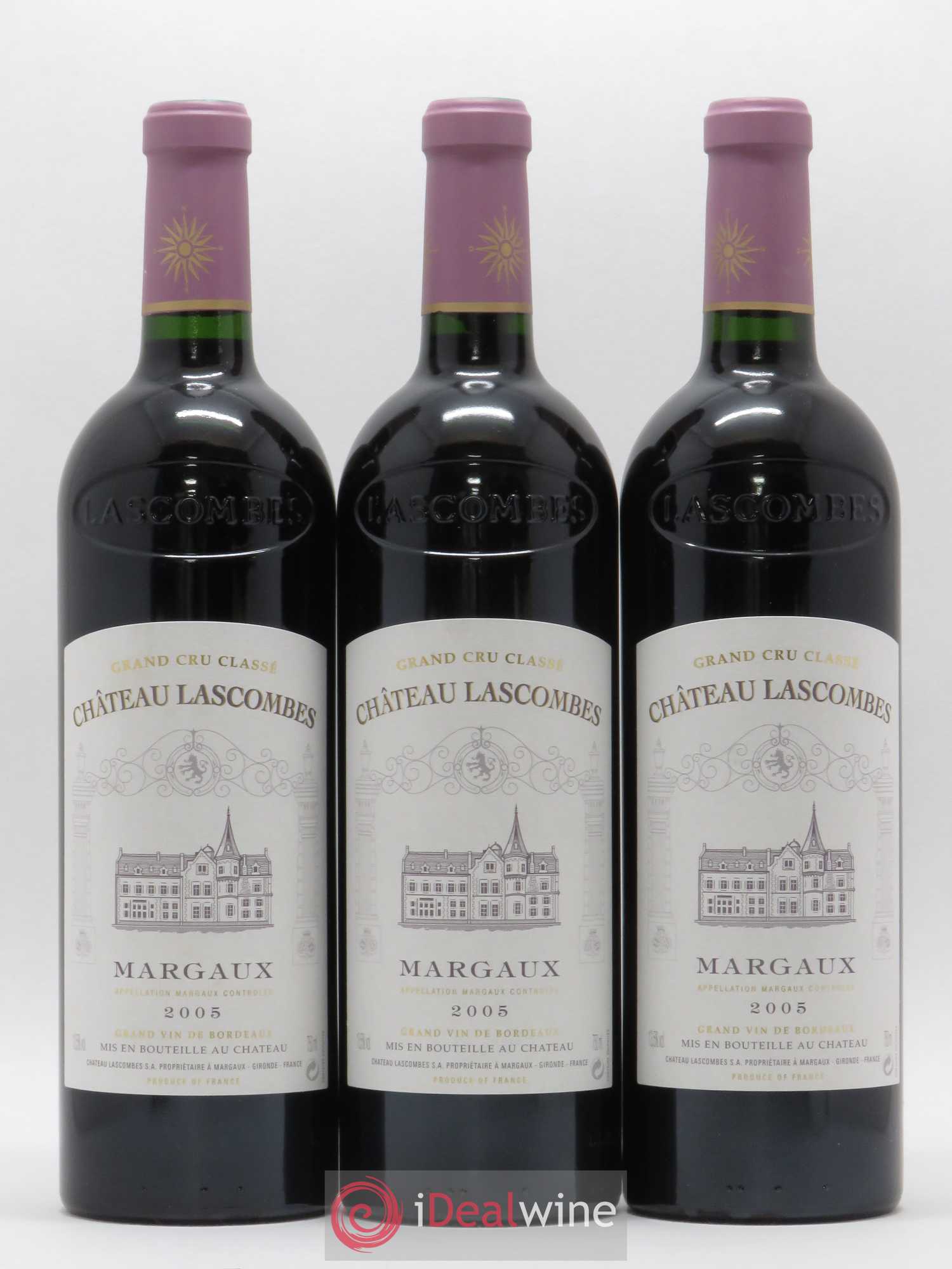 Château Lascombes 2ème Grand Cru Classé 2005 - Lot de 3 bouteilles - 0