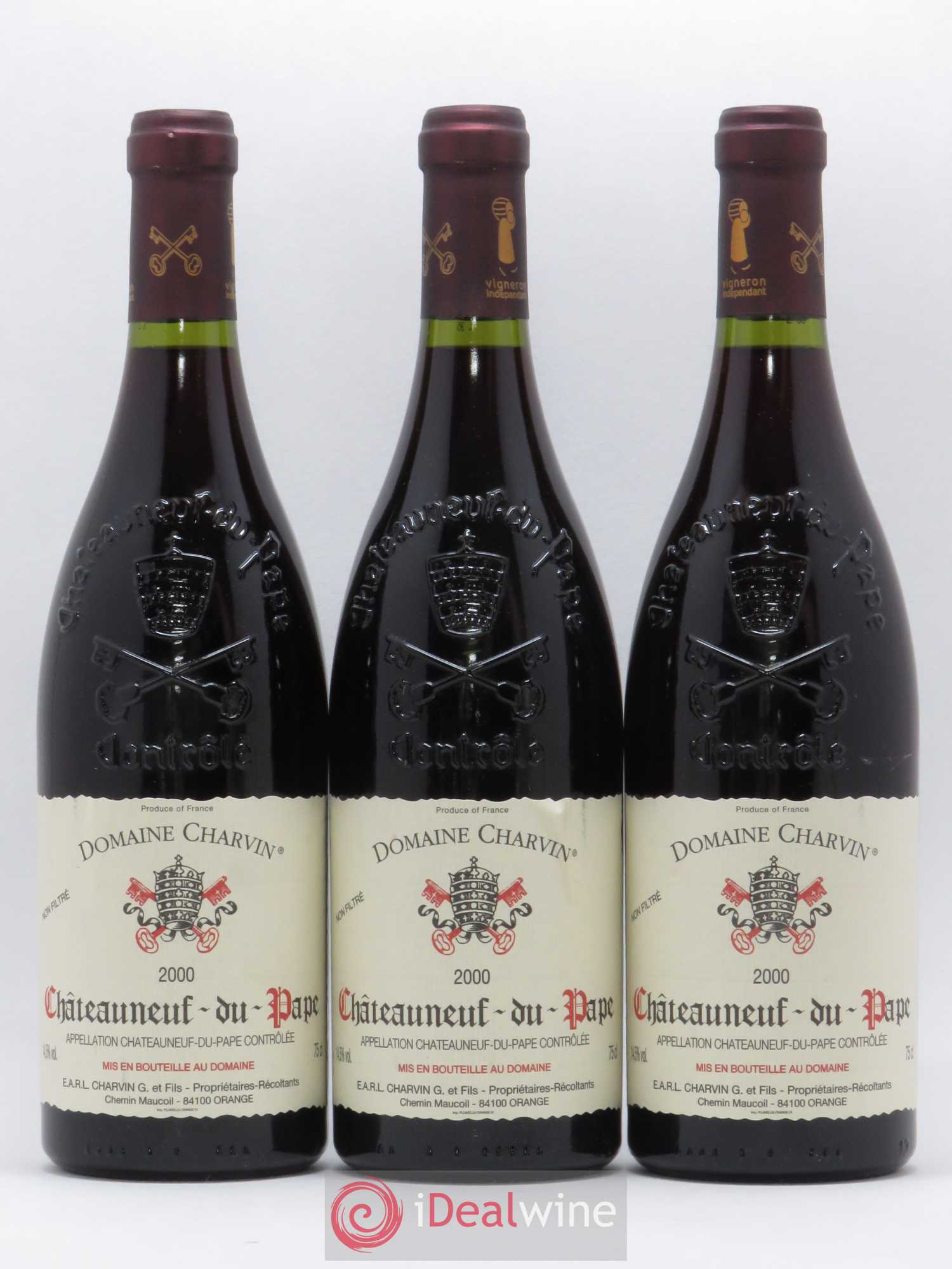 Châteauneuf-du-Pape Charvin (Domaine) 2000 - Lot de 3 bouteilles - 0