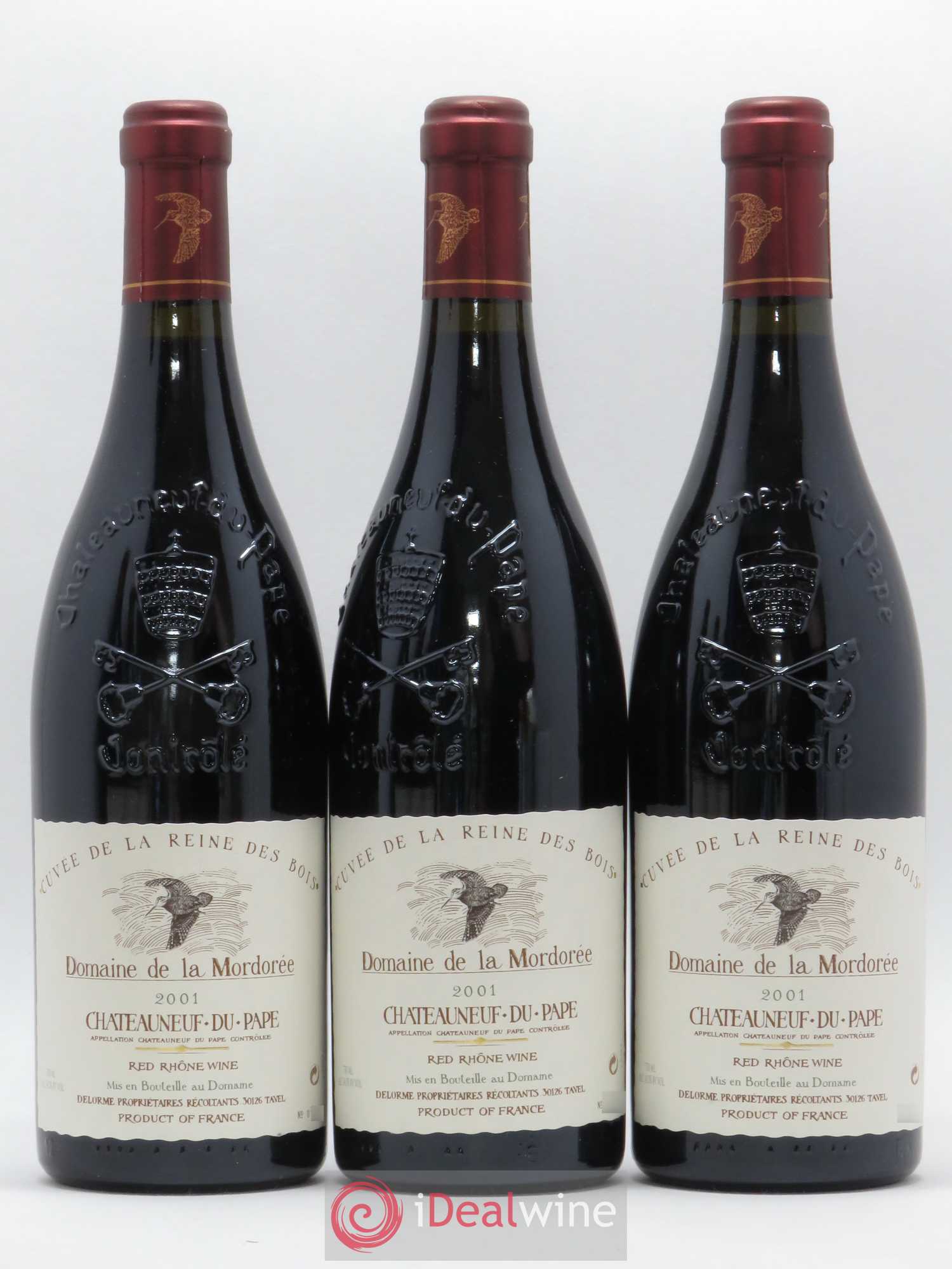 Châteauneuf-du-Pape Cuvée de la Reine des Bois La Mordorée (Domaine de) 2001 - Lot de 3 bouteilles - 0