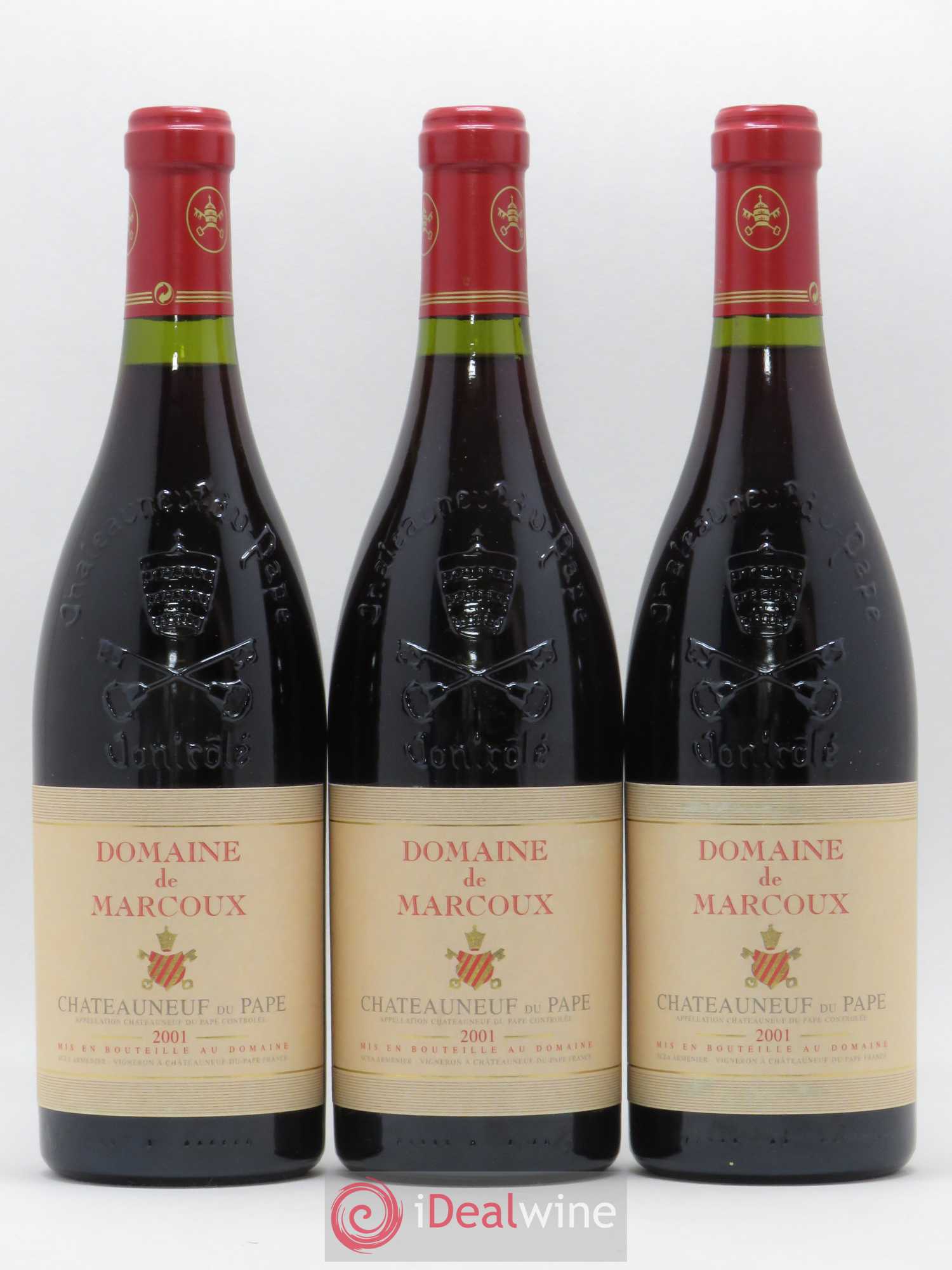 Châteauneuf-du-Pape Marcoux (Domaine de) 2001 - Lot de 3 bouteilles - 0
