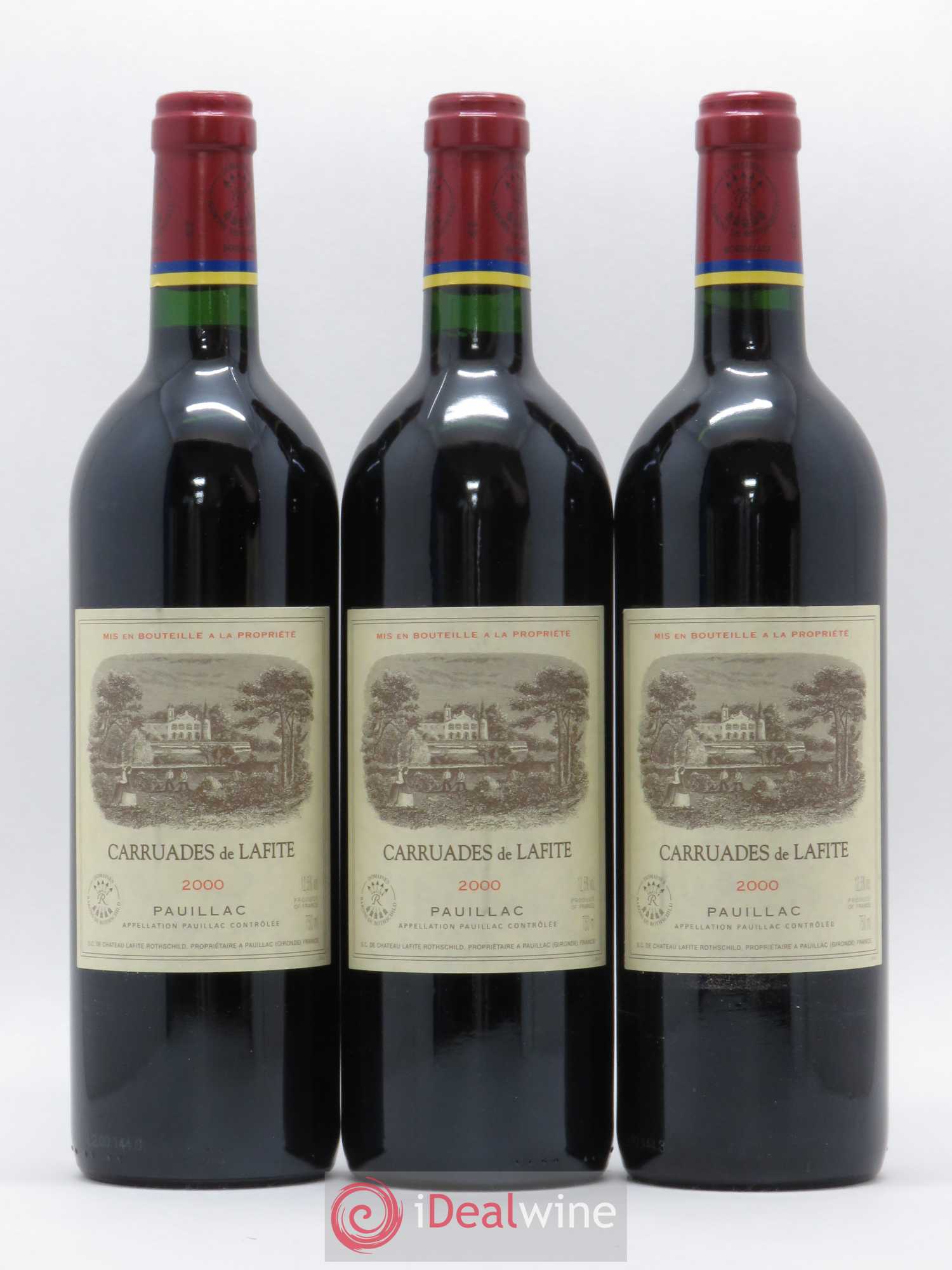 Carruades de Lafite Rothschild Second Vin 2000 - Lot de 3 bouteilles - 0