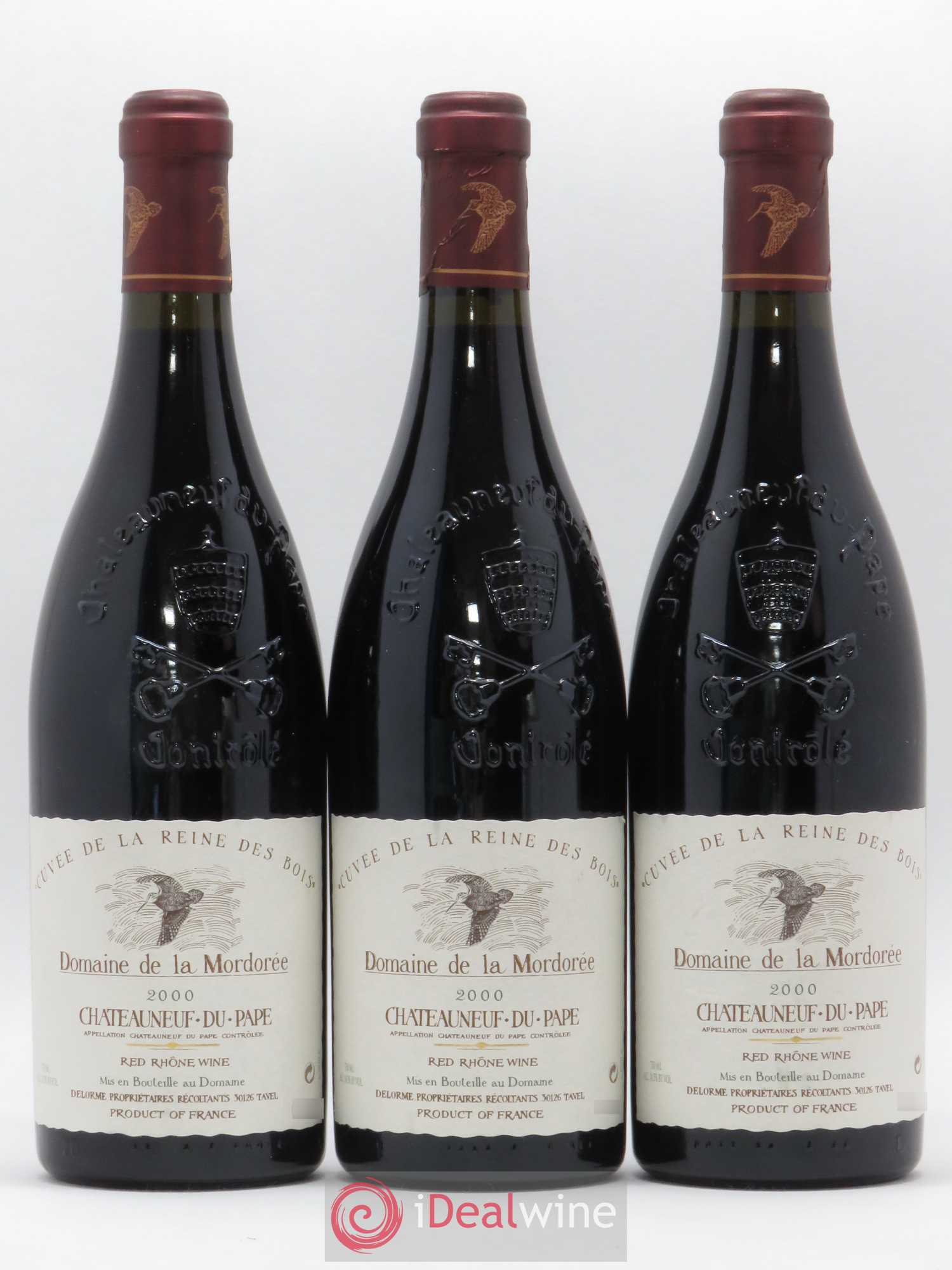 Châteauneuf-du-Pape Cuvée de la Reine des Bois La Mordorée (Domaine de) 2000 - Lot de 3 bouteilles - 0