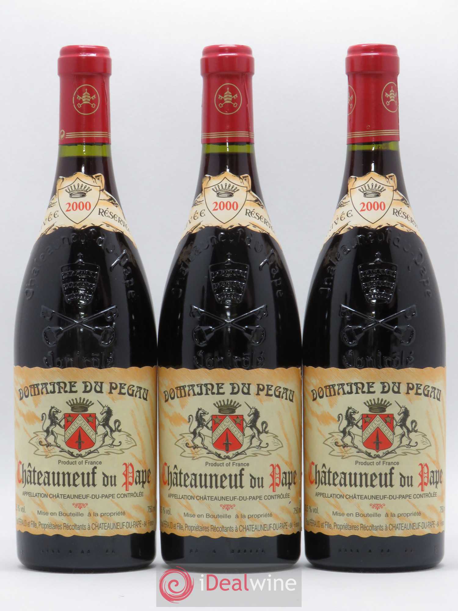 Châteauneuf-du-Pape Domaine du Pégau Cuvée Réservée Paul et Laurence Féraud 2000 - Lot de 3 bouteilles - 0