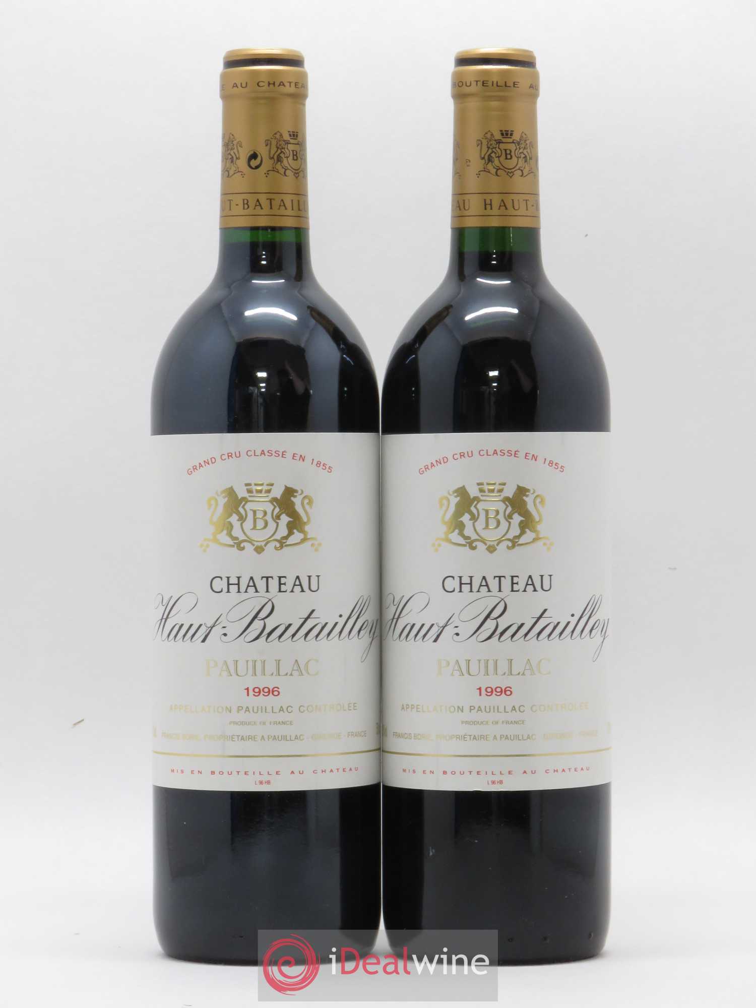 Château Haut Batailley 5ème Grand Cru Classé 1996 - Lot de 2 bouteilles - 0