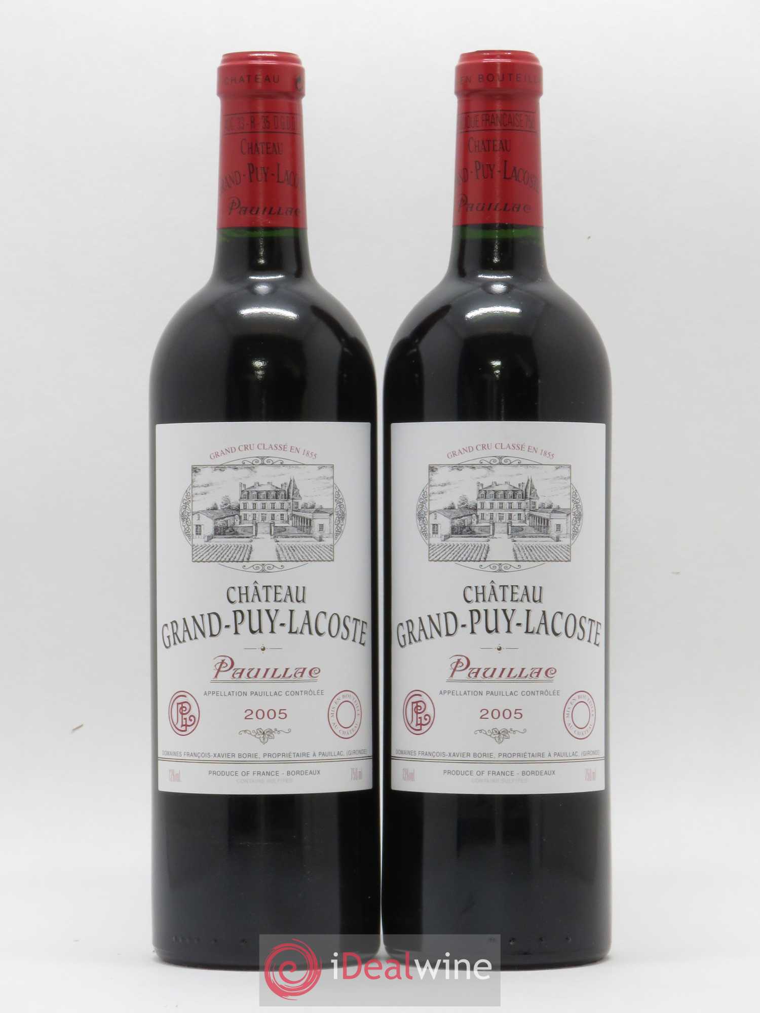 Château Grand Puy Lacoste 5ème Grand Cru Classé 2005 - Lot de 2 bouteilles - 0