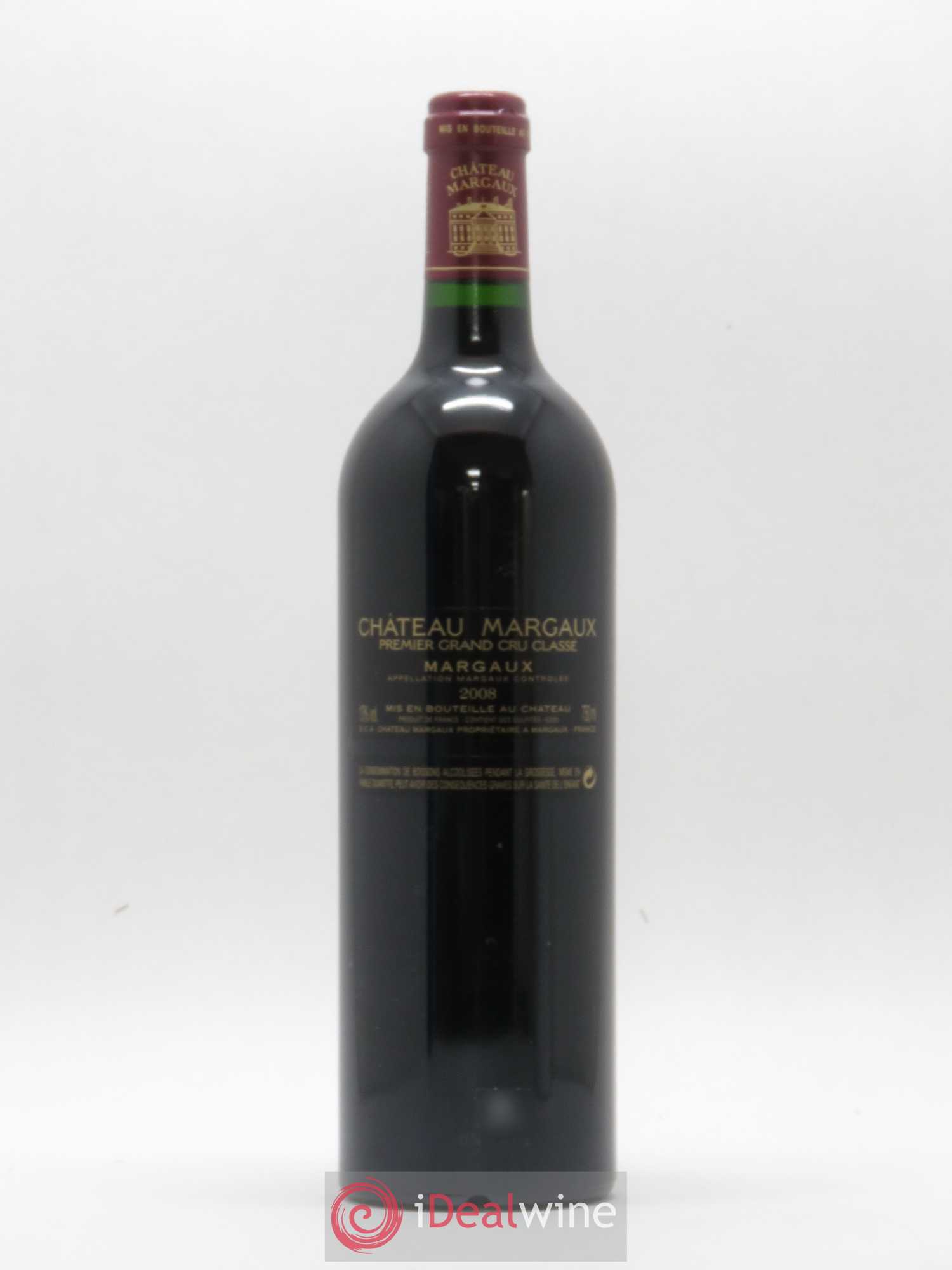 Château Margaux 1er Grand Cru Classé 2008 - Lot de 1 bouteille - 1