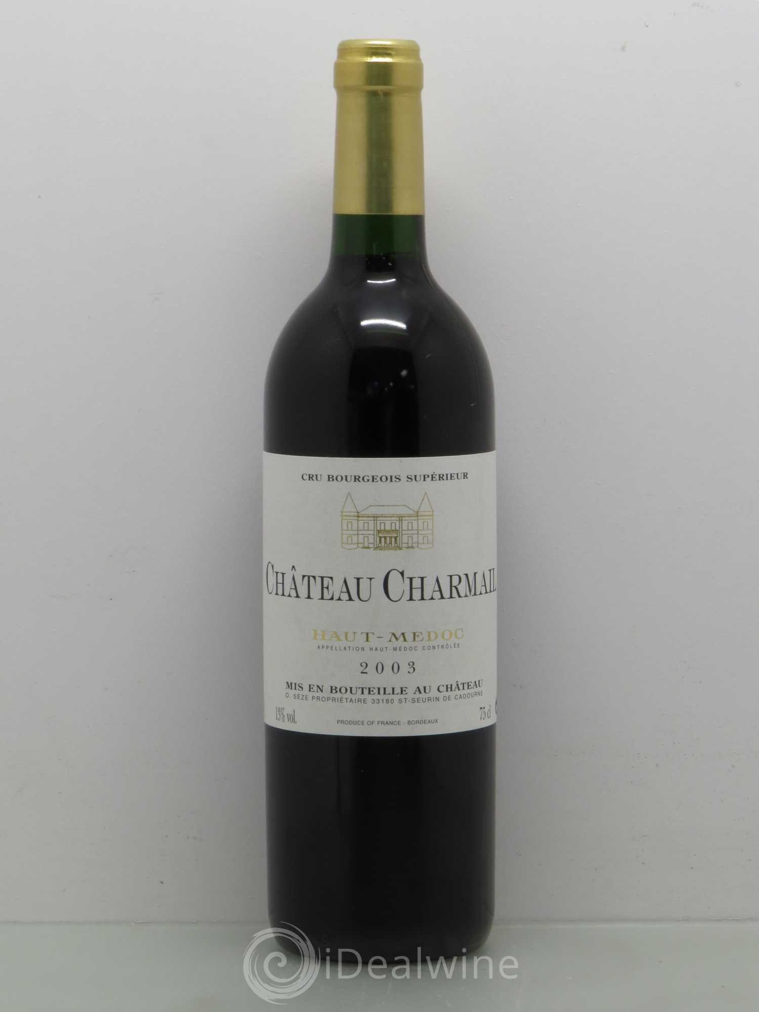 Château Charmail Cru Bourgeois 2003 - Lot de 1 bouteille - 0