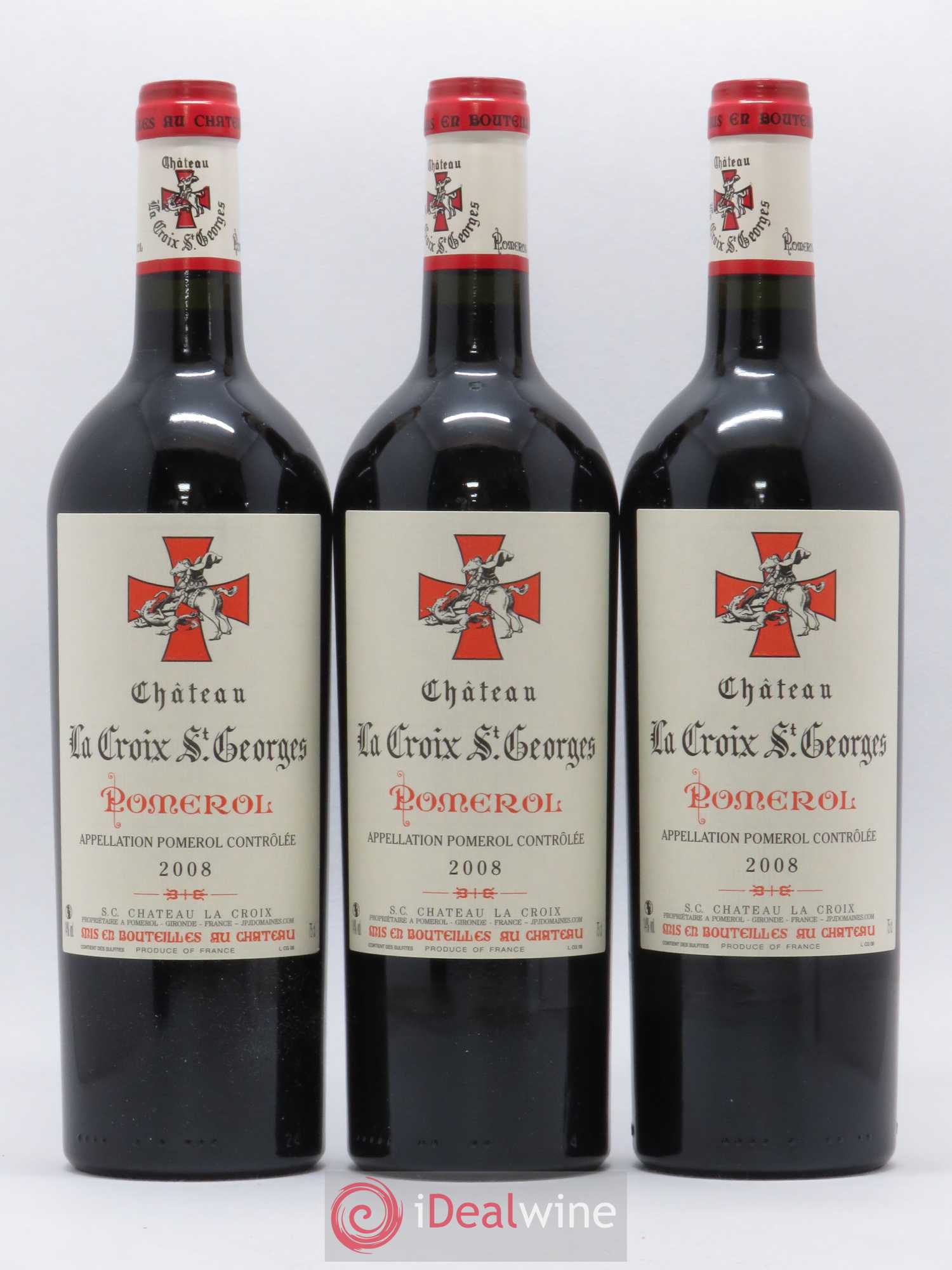 Château la Croix Saint-Georges 2008 - Lot de 3 bouteilles - 0