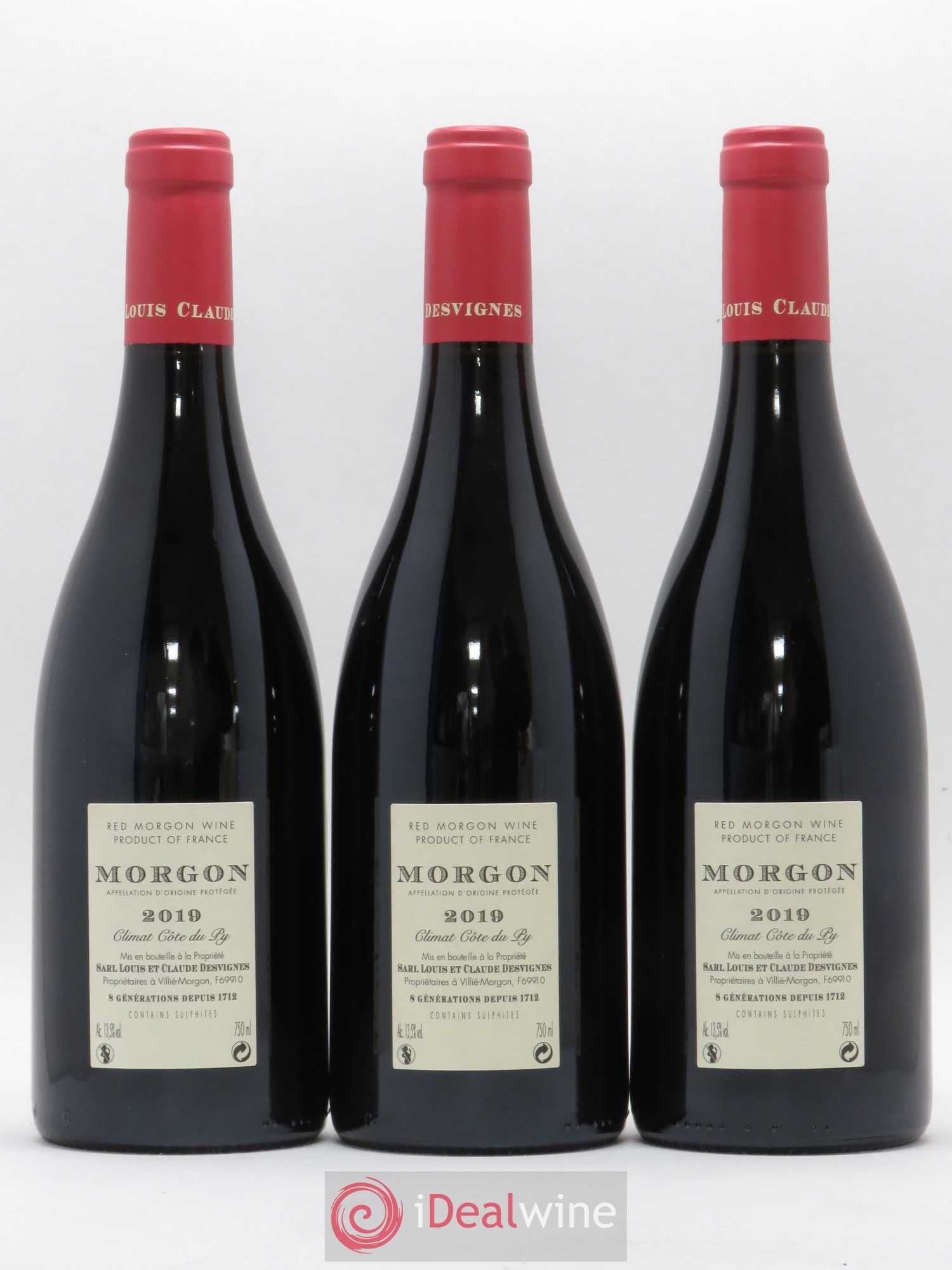 Morgon Côte du Py Louis-Claude Desvignes 2019 - Lot de 3 bouteilles - 1