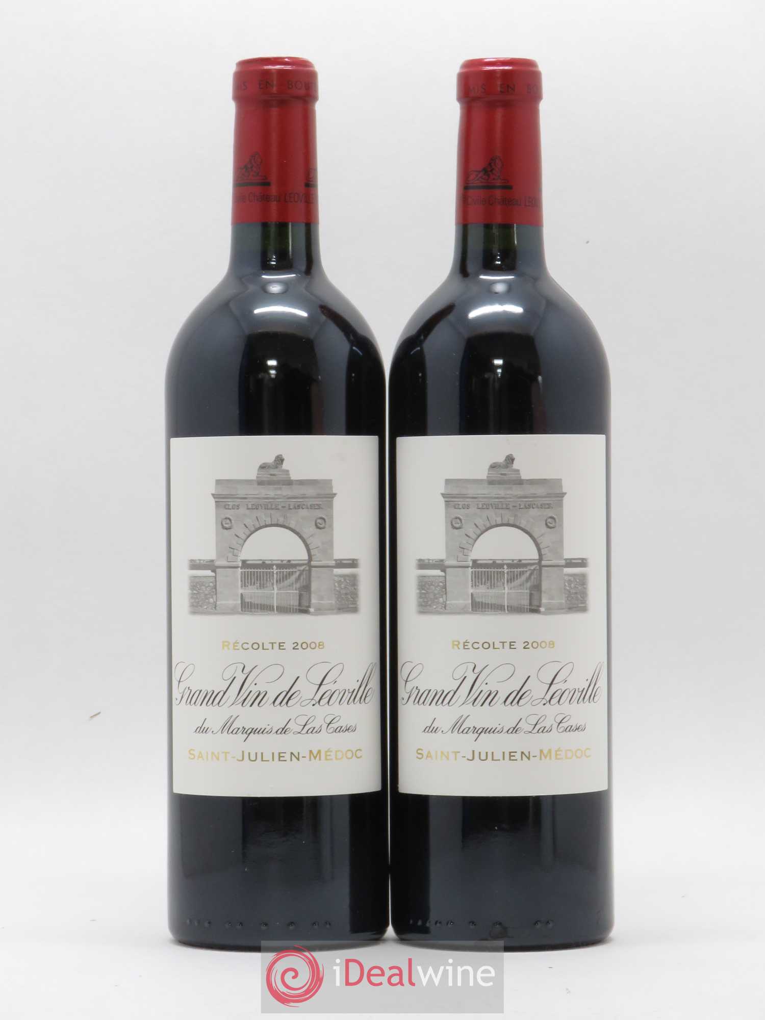 Château Léoville Las Cases 2ème Grand Cru Classé 2008 - Lot de 2 bouteilles - 0