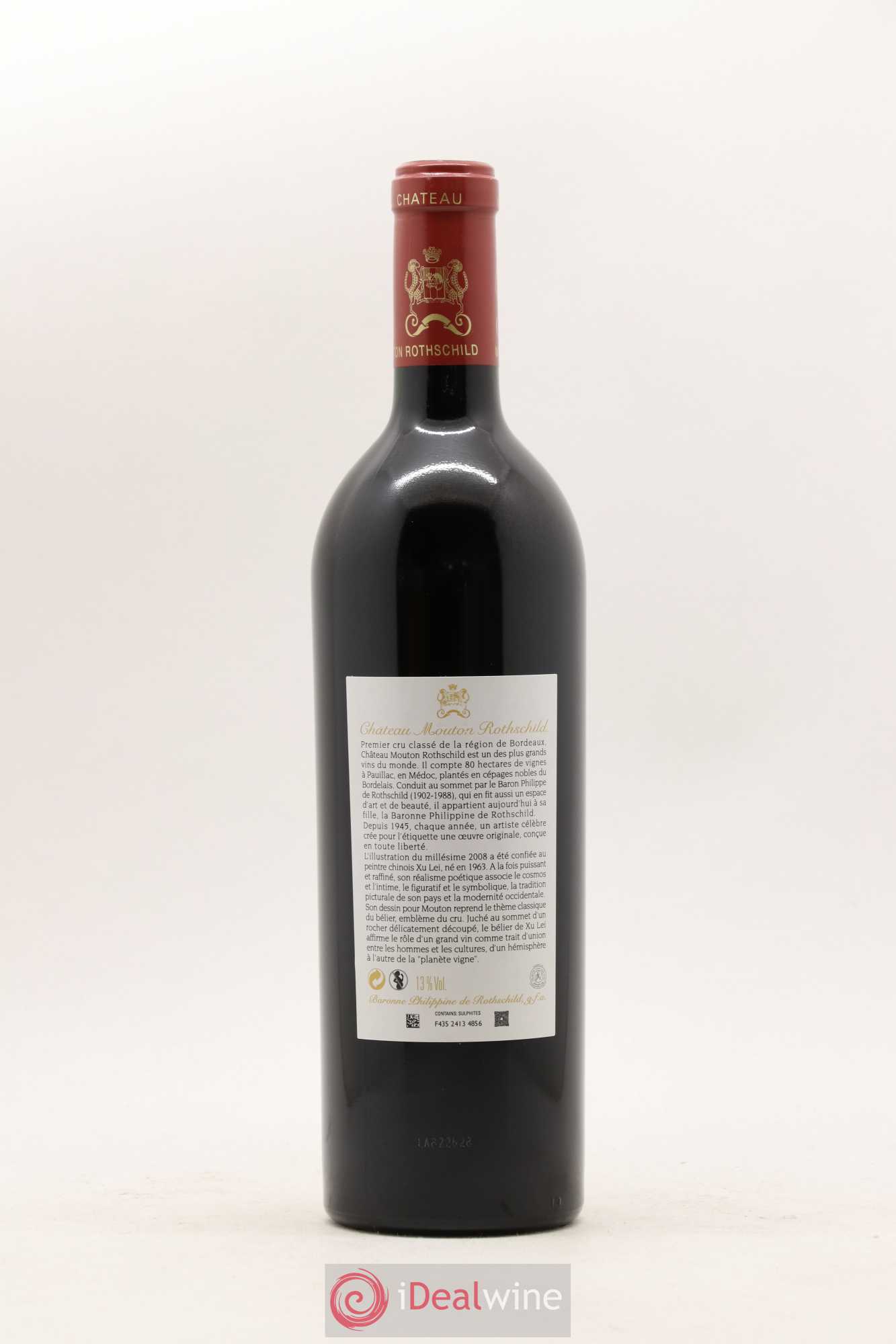 Château Mouton Rothschild 1er Grand Cru Classé 2008 - Lot de 1 bouteille - 1